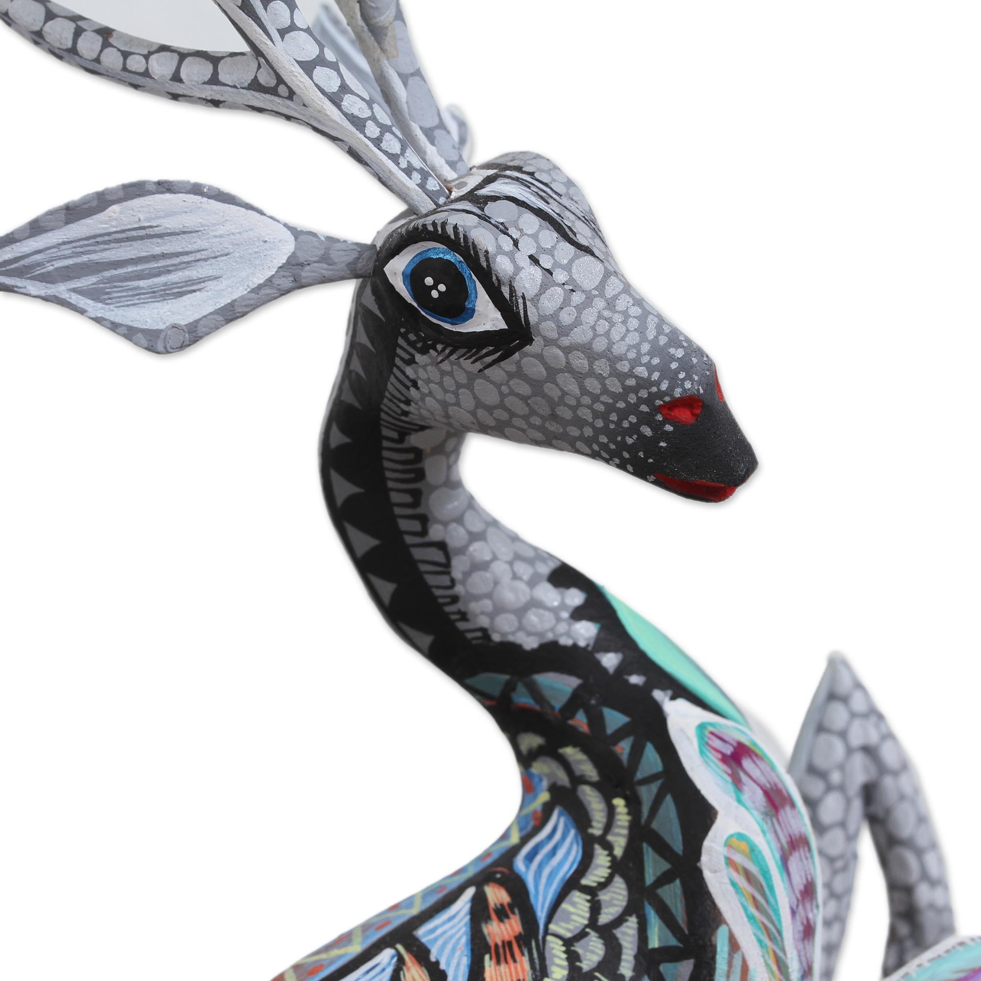 Premium Grey Deer Handcrafted Alebrije Sculpture – Authentic Mexican Art