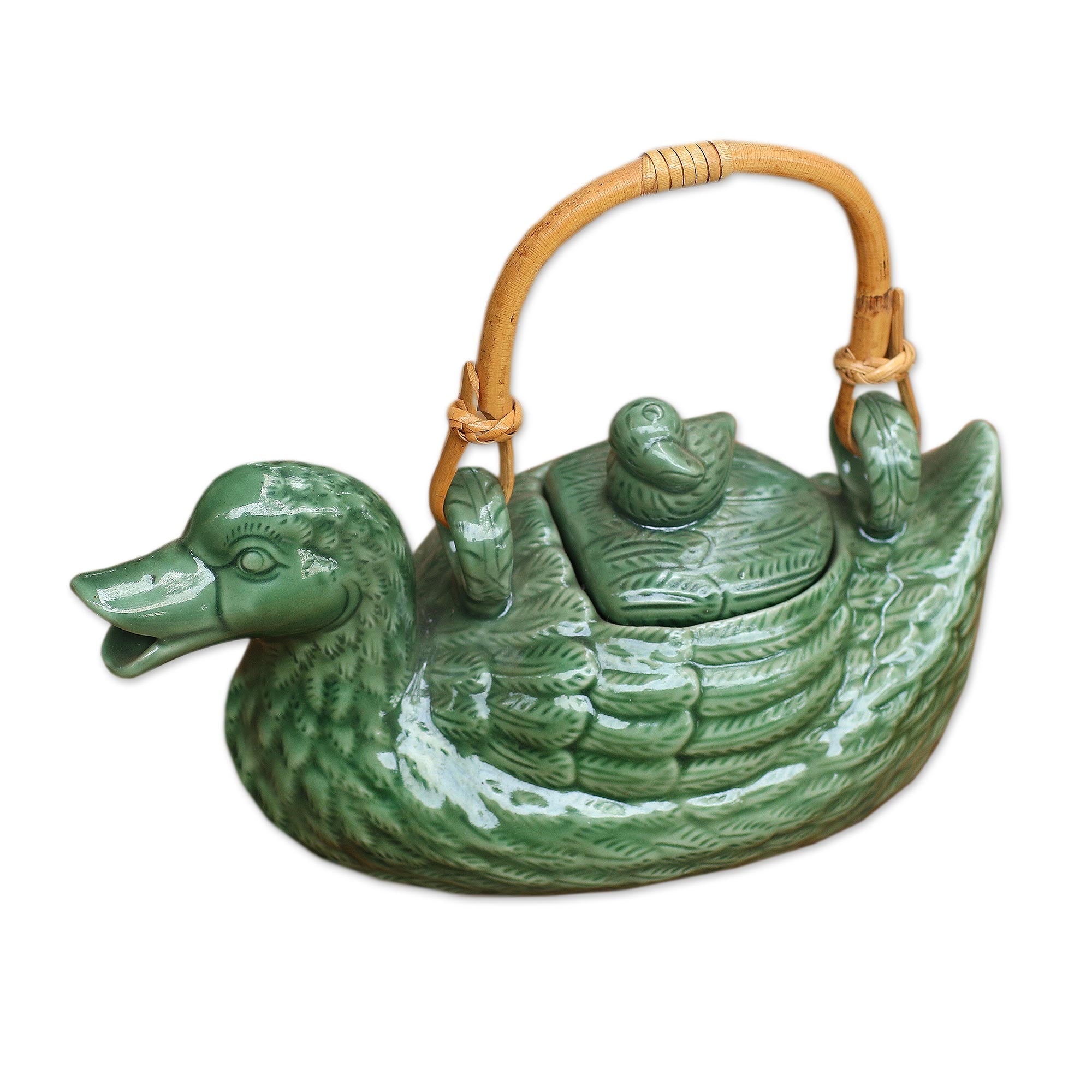 Premium Mamma Duck Ceramic Teapot - Handcrafted Artistry