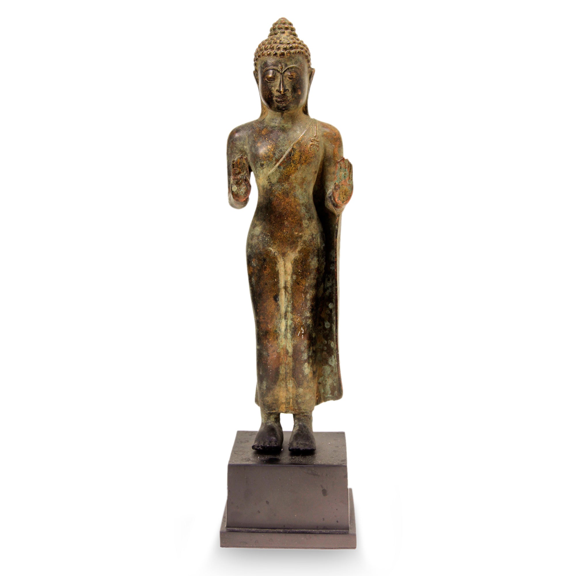 Premium Abhaya Mudra Buddha Sculpture - Handcrafted Bronze Art