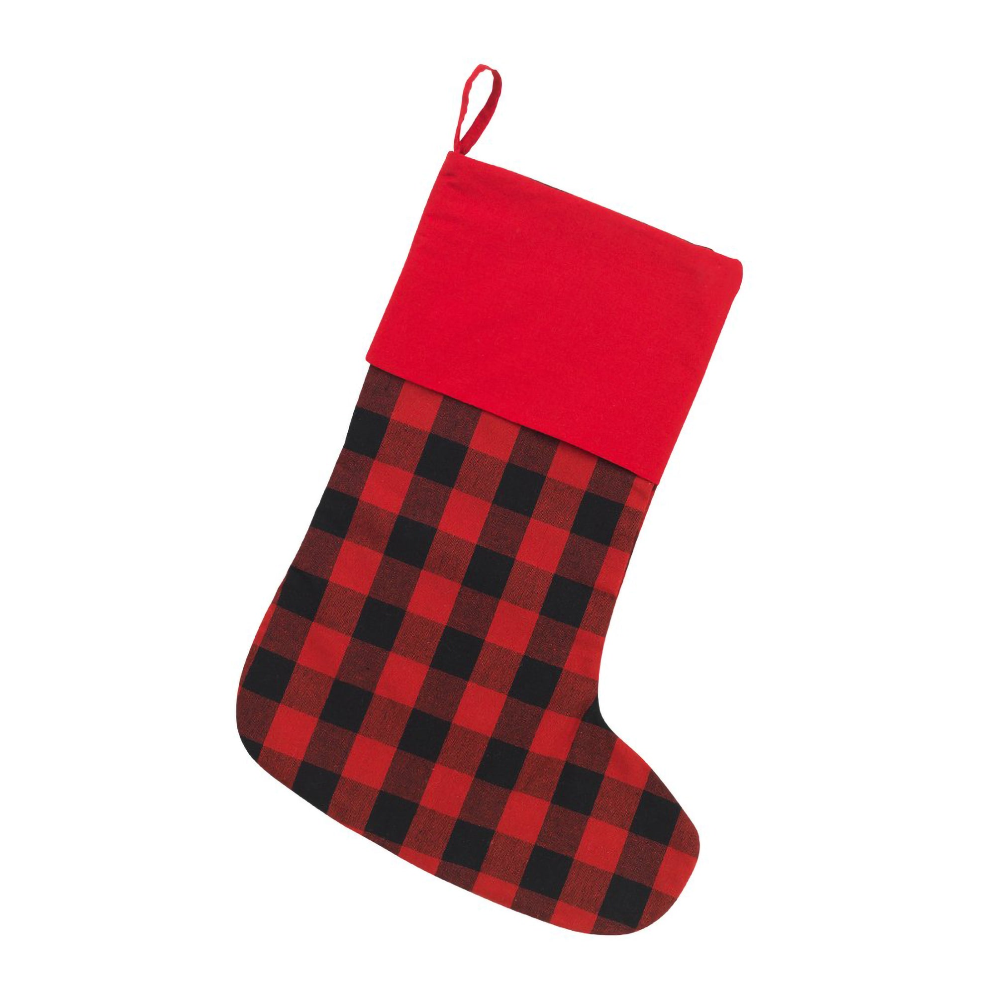 Premium Red Buffalo Plaid Christmas Stocking