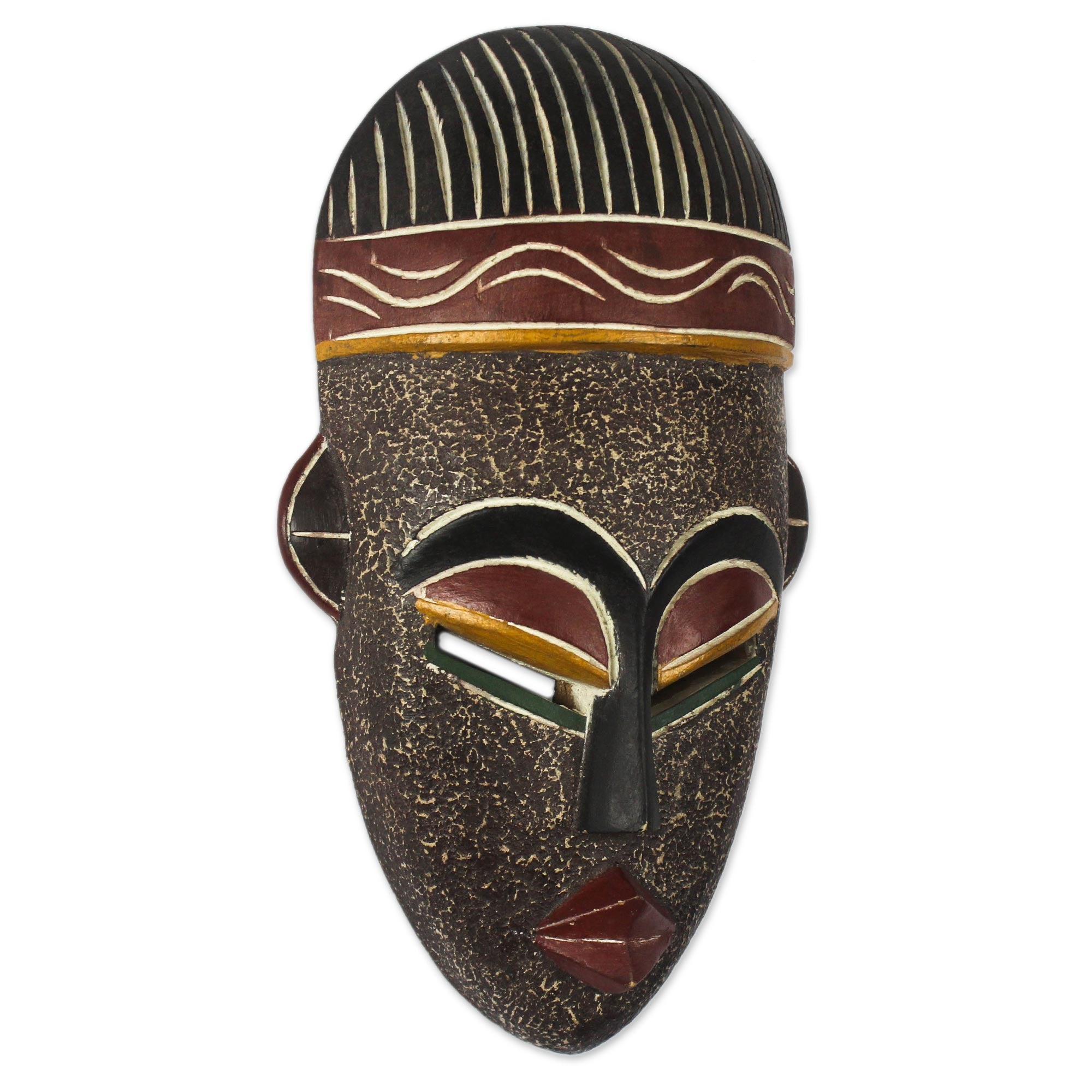 Premium Ethiopian Berber Wood Mask - Faadi