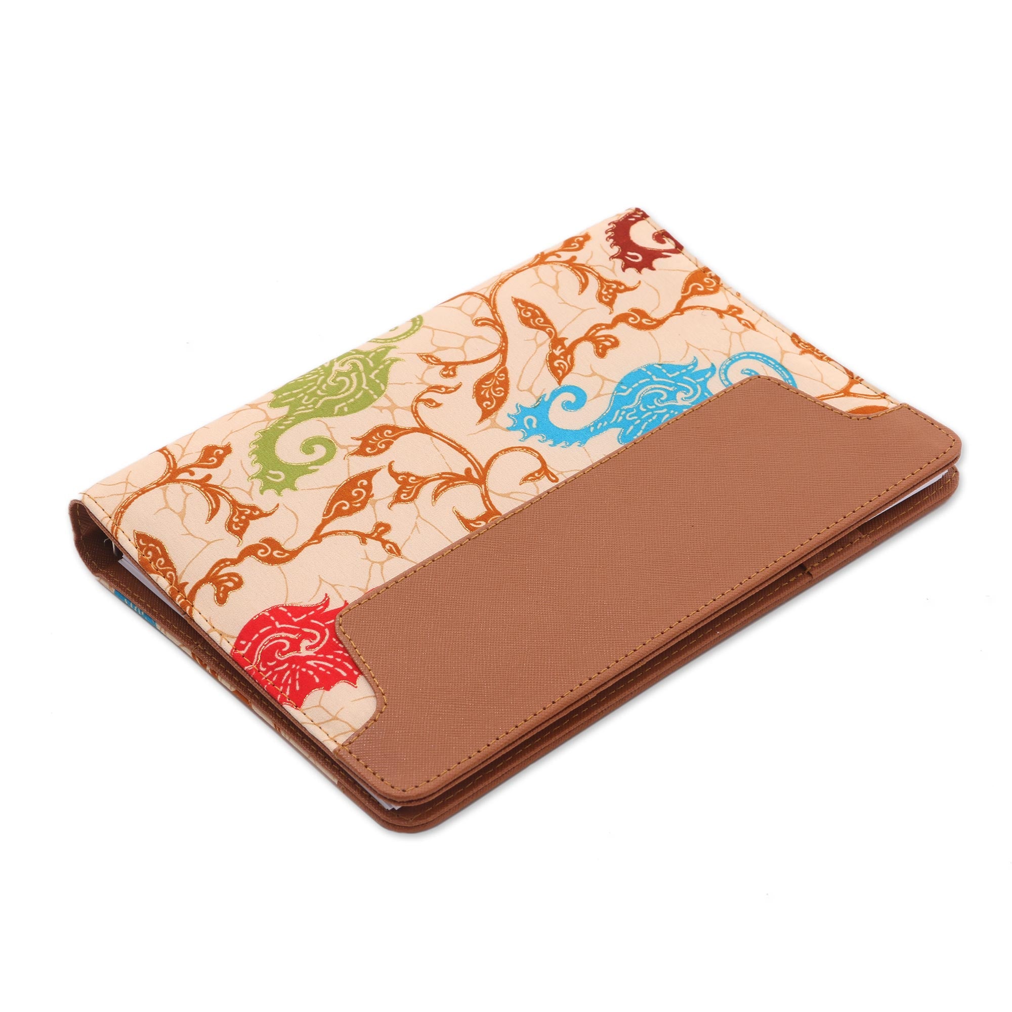 Premium Reef-Side Writer Handmade Faux Leather Planner - Ultimate Organizer with Batik Design