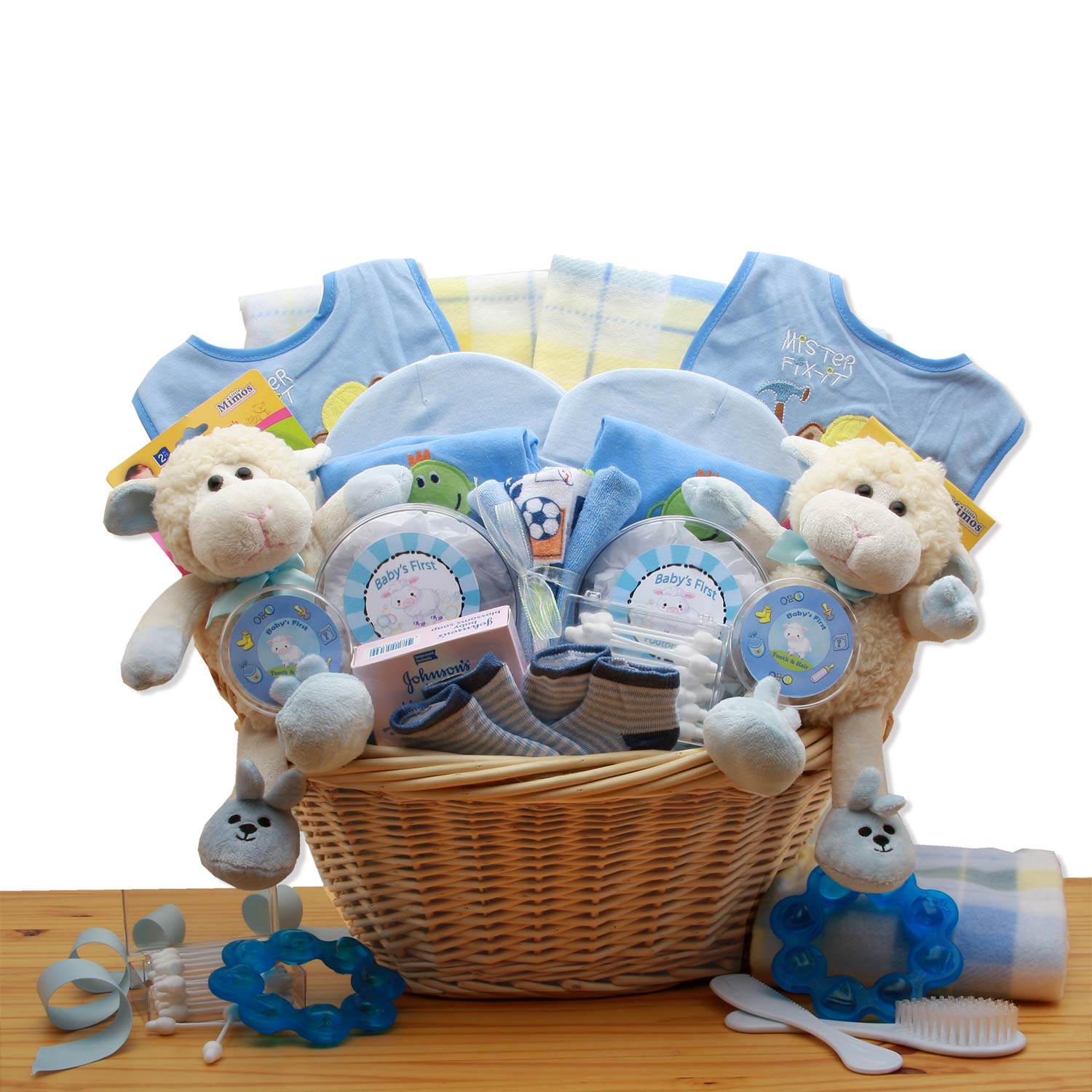 Ultimate Twin Baby Gift Basket - Premium Blue Collection