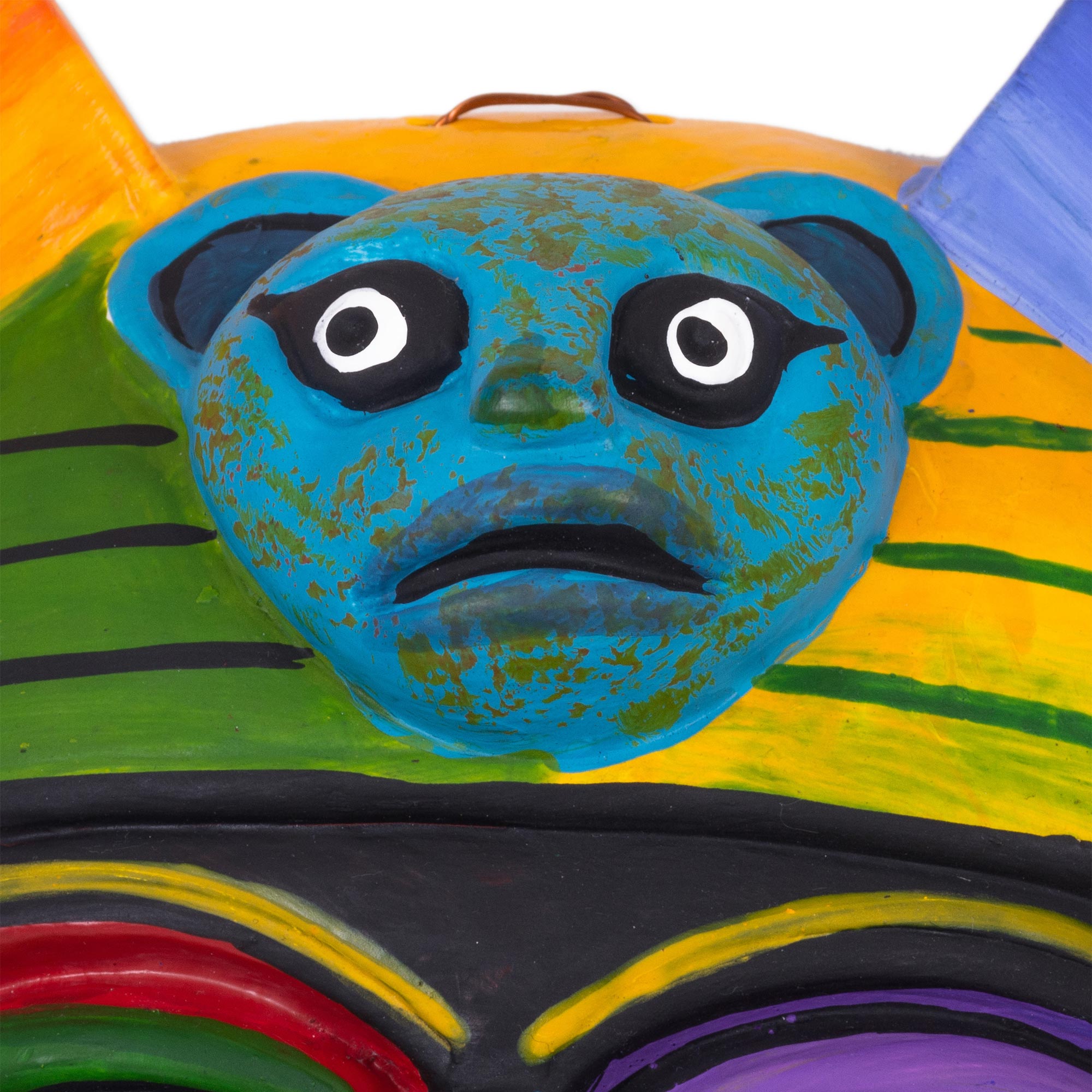 Premium Handcrafted Ai Apaec Ceramic Wall Mask | Authentic Peruvian Art
