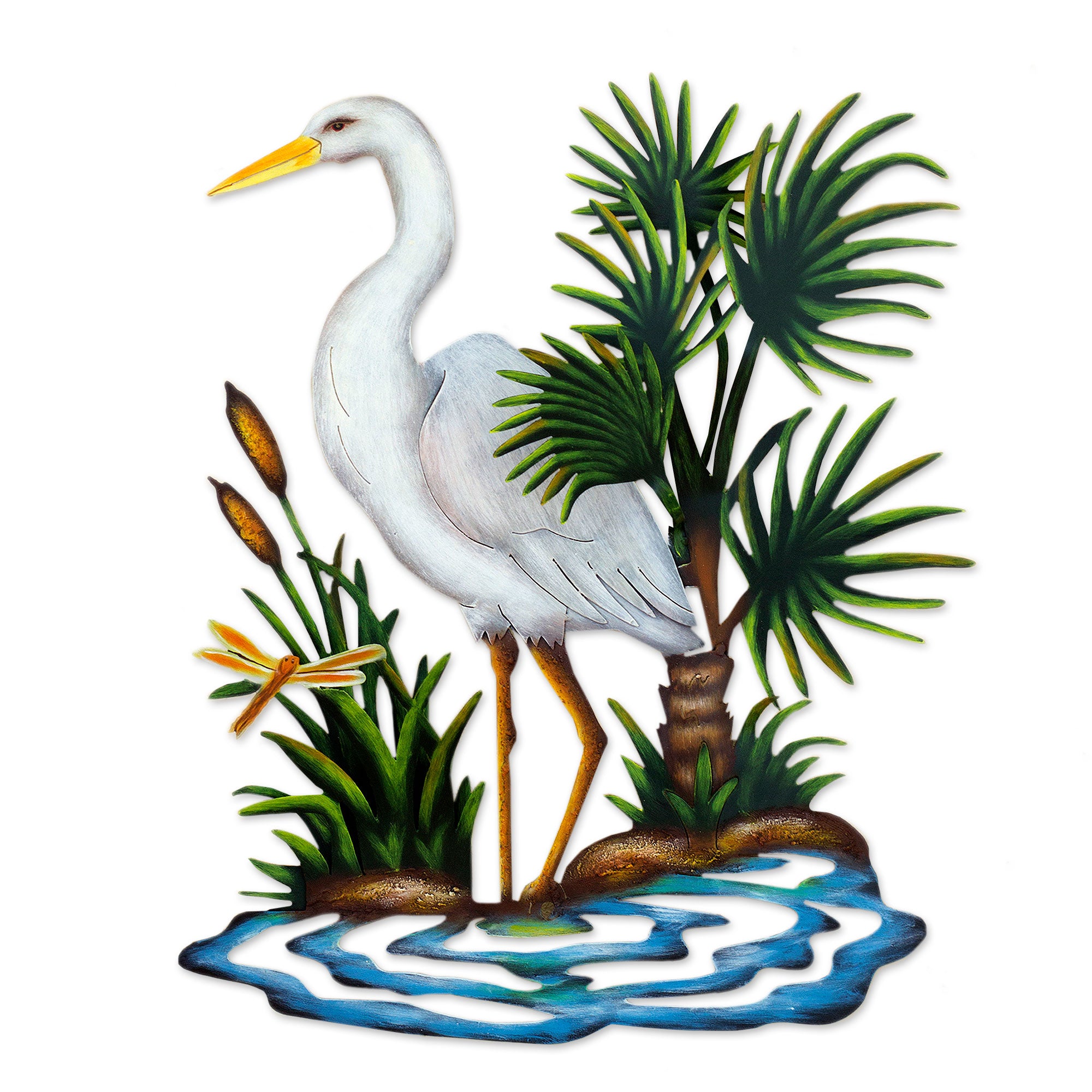 Premium Handcrafted Steel Heron Wall Art – Lake Chapala Inspired