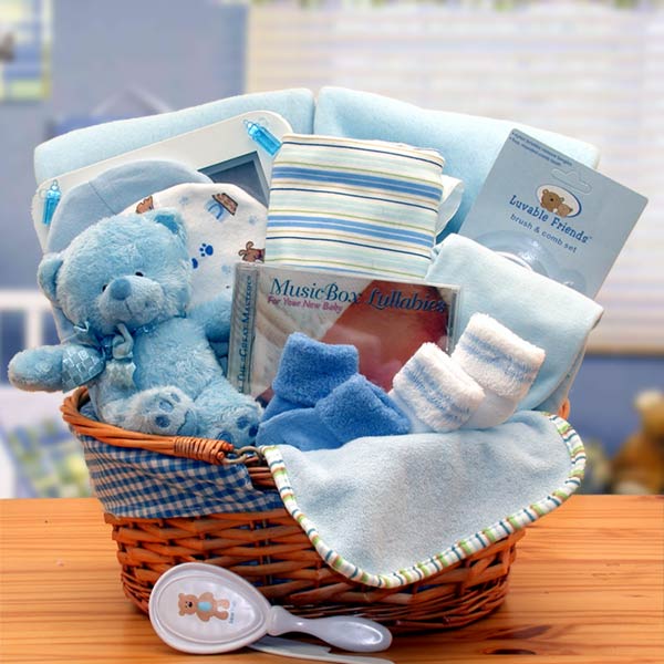 Premium Baby Bliss Gift Basket - Ultimate Newborn Essentials in Blue