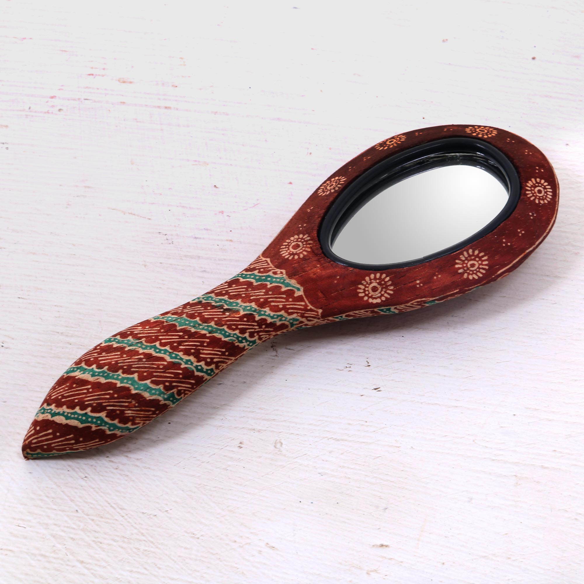 Premium Panji Handcrafted Brown Wall Mirror