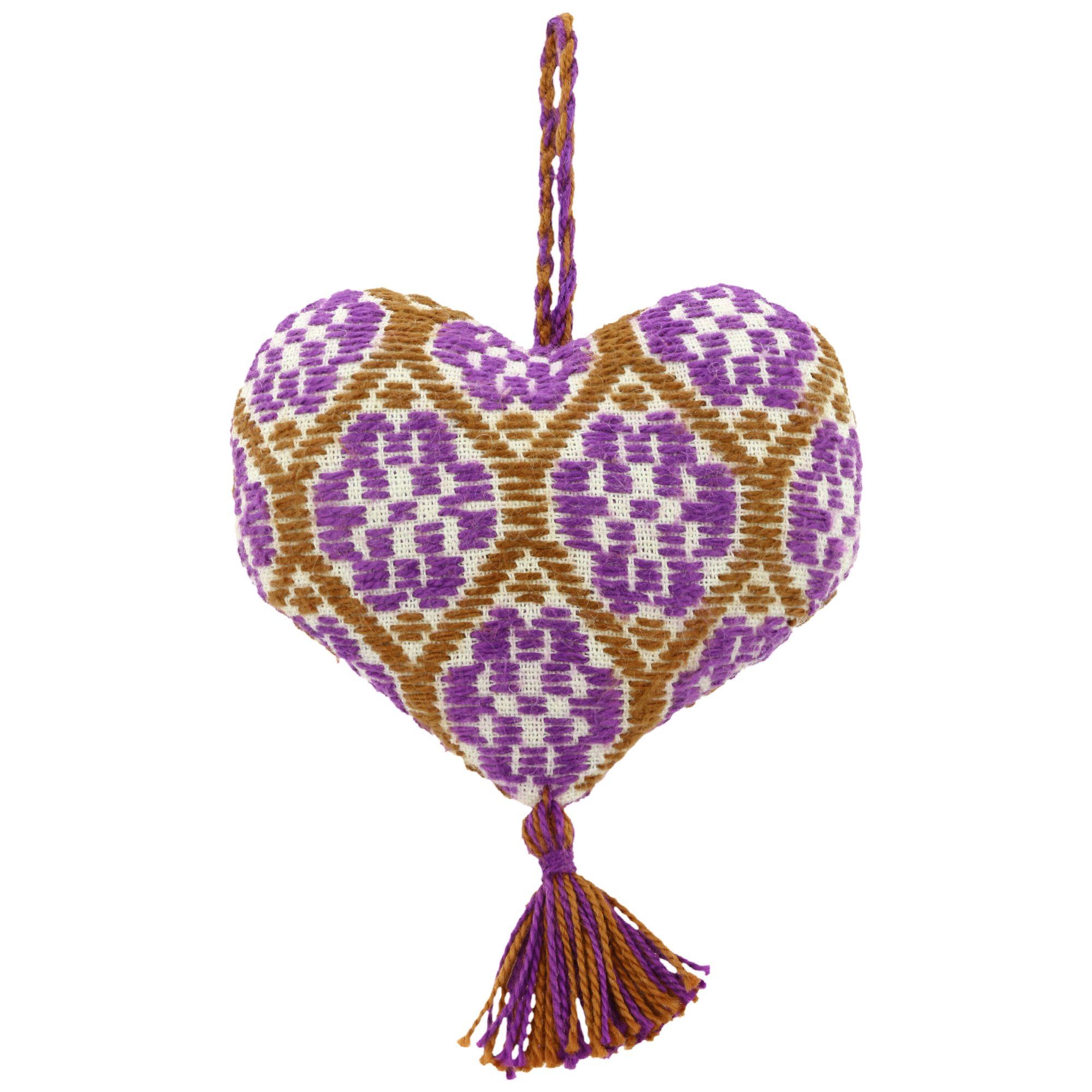 Premium Hand-Embroidered Heart Ornament - Handmade in Mexico