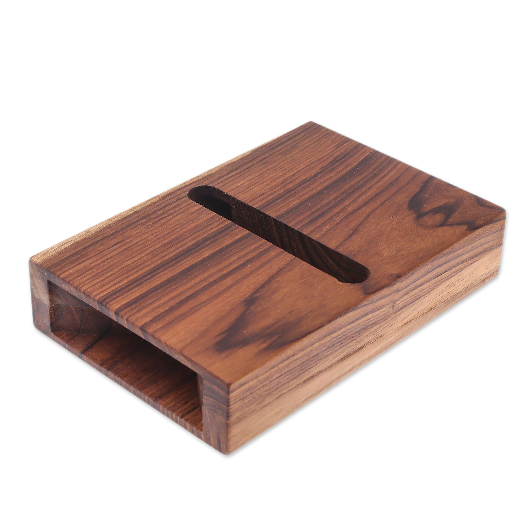 Premium Teak Wood Phone Speaker - Handcrafted Surround Sound Amplifier