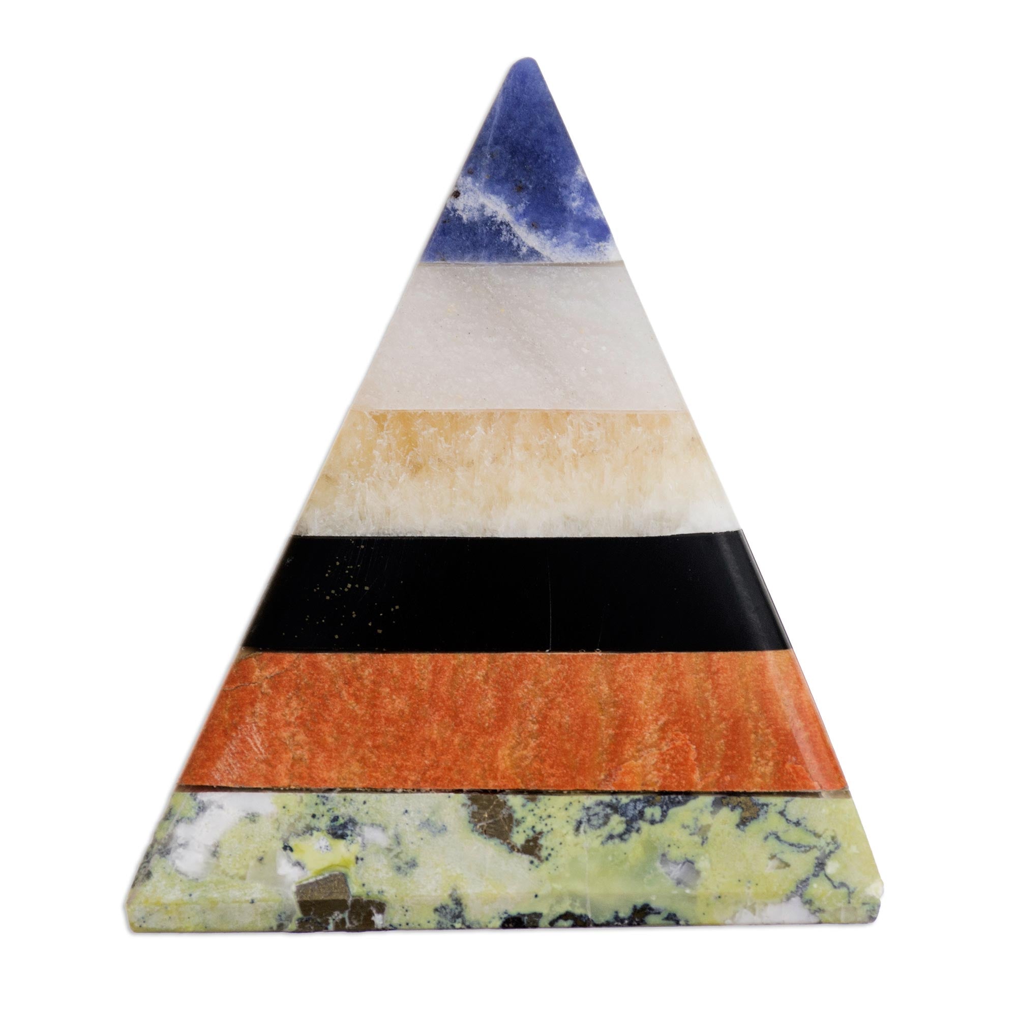 Premium Handcrafted Gemstone Pyramid – Ultimate Energy Sculpture & Paperweight