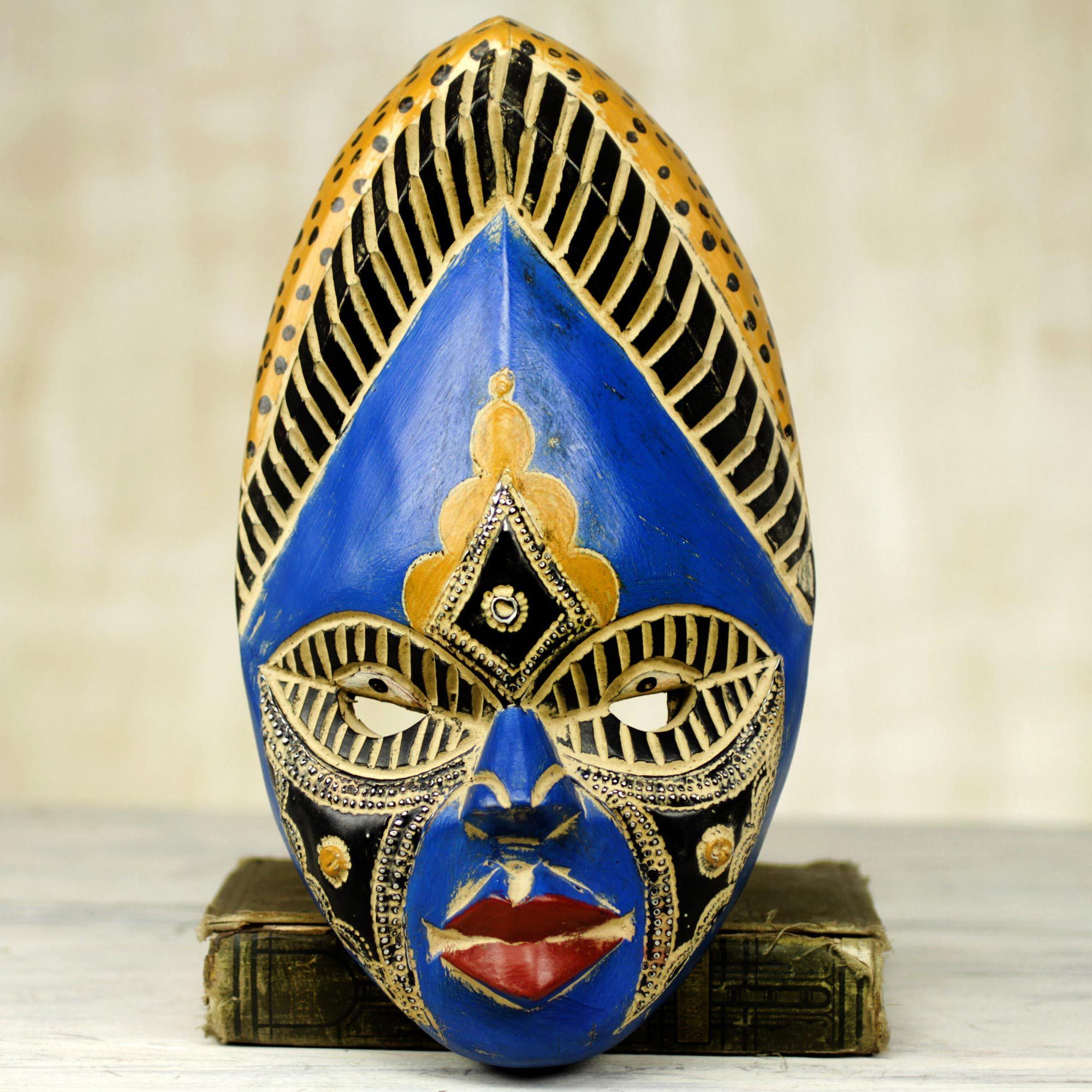 Premium Ndidi Handcrafted Ghanaian Mask - Symbol of Patience