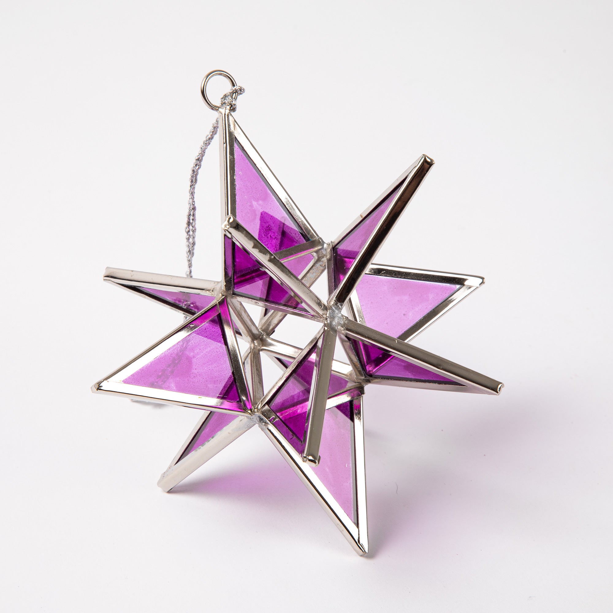 Premium Handcrafted Moravian Star Ornament | Fair Trade Stained Glass Decor
