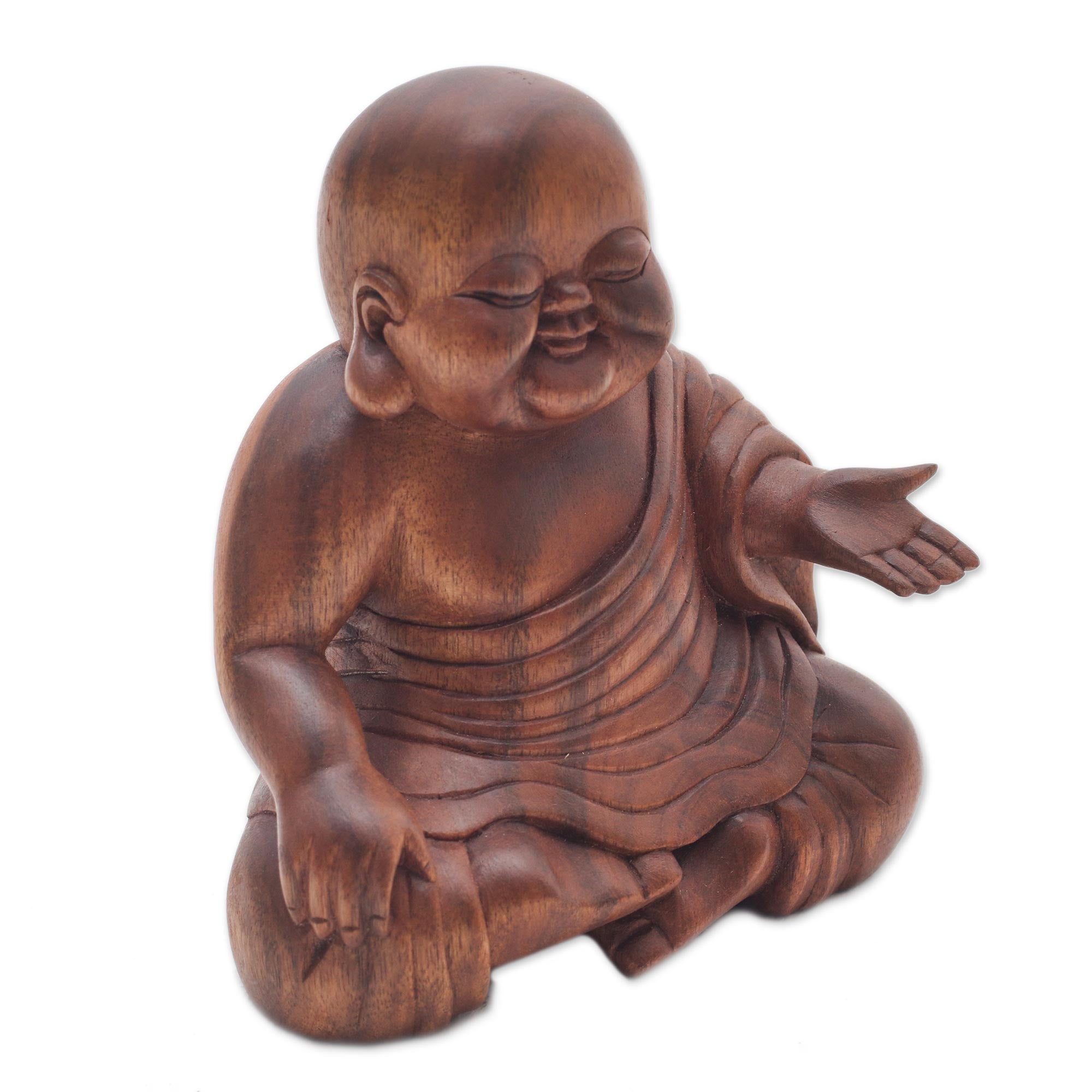 Premium Hand-Carved Tranquil Buddha Sculpture - Authentic Balinese Artistry