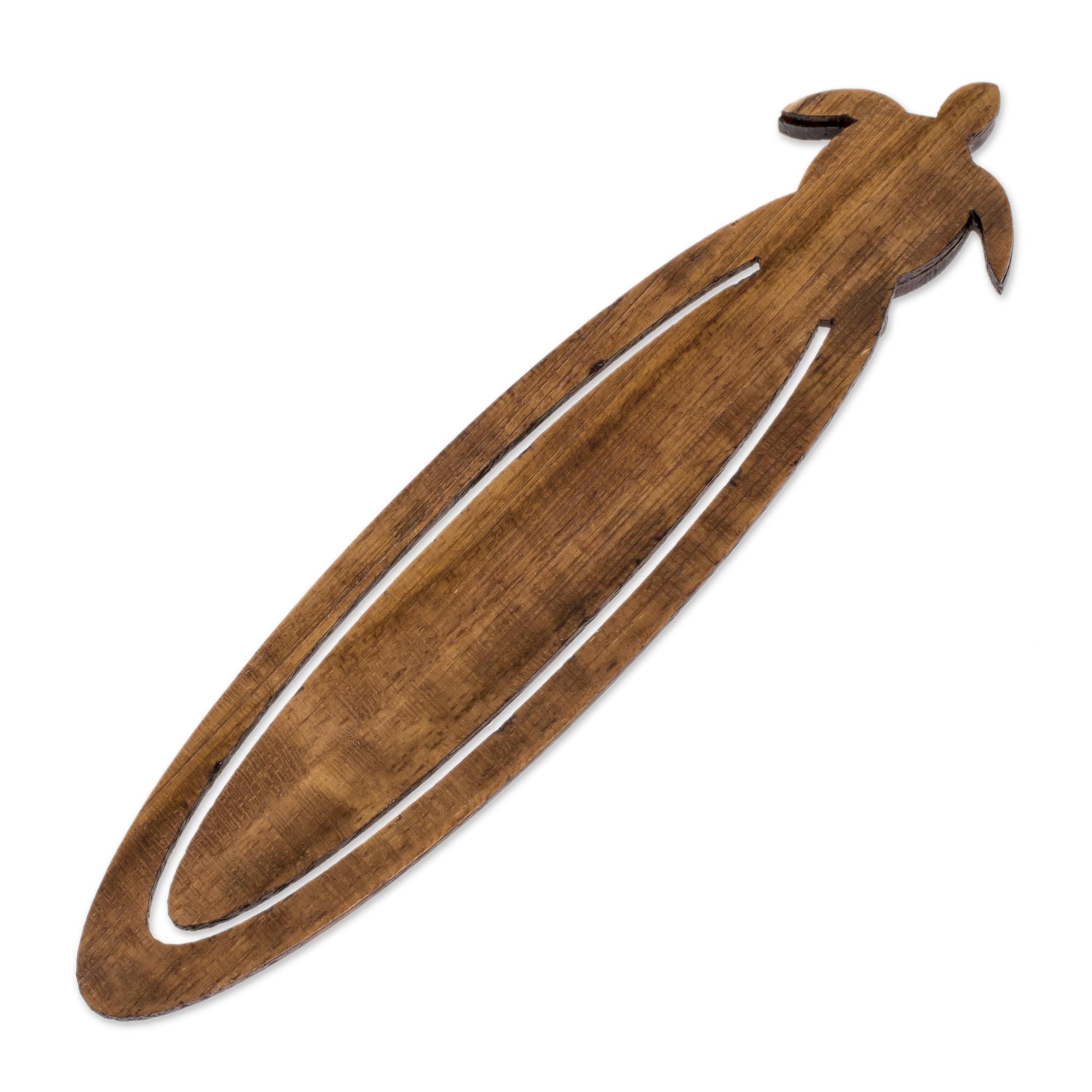 Premium Costa Rican Sea Turtle Teak Wood Bookmark - Handcrafted Eco-Friendly Design