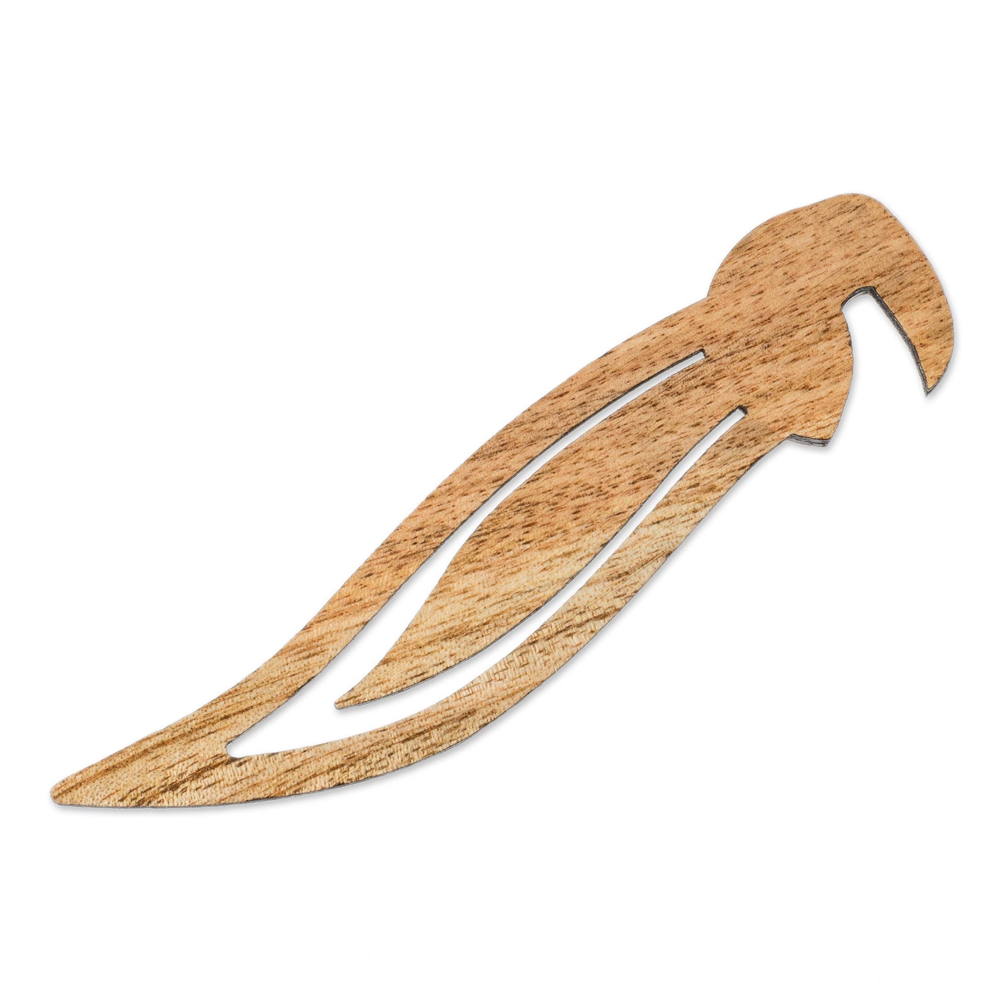 Premium Toucan-Themed Teak Wood Bookmark - Handcrafted in Costa Rica