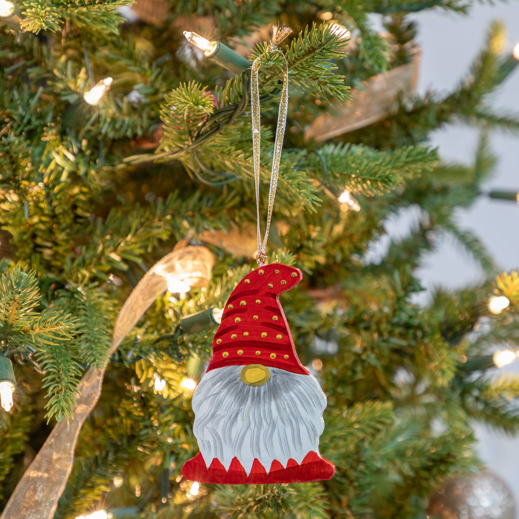Premium Hand-Painted Gnome Ornament Collection