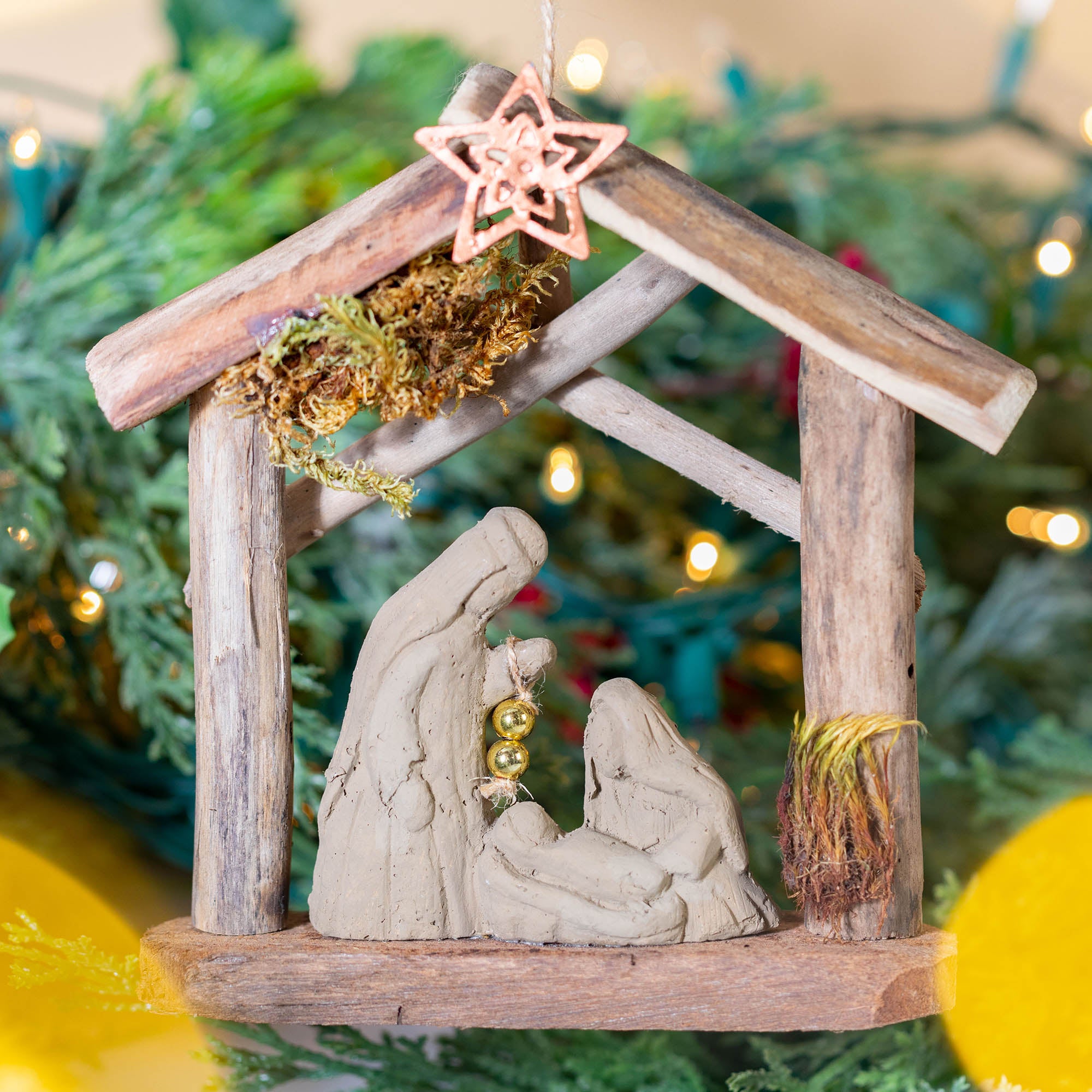Premium Handmade Recycled Driftwood Christmas Ornament | Fair Trade & Eco-Friendly