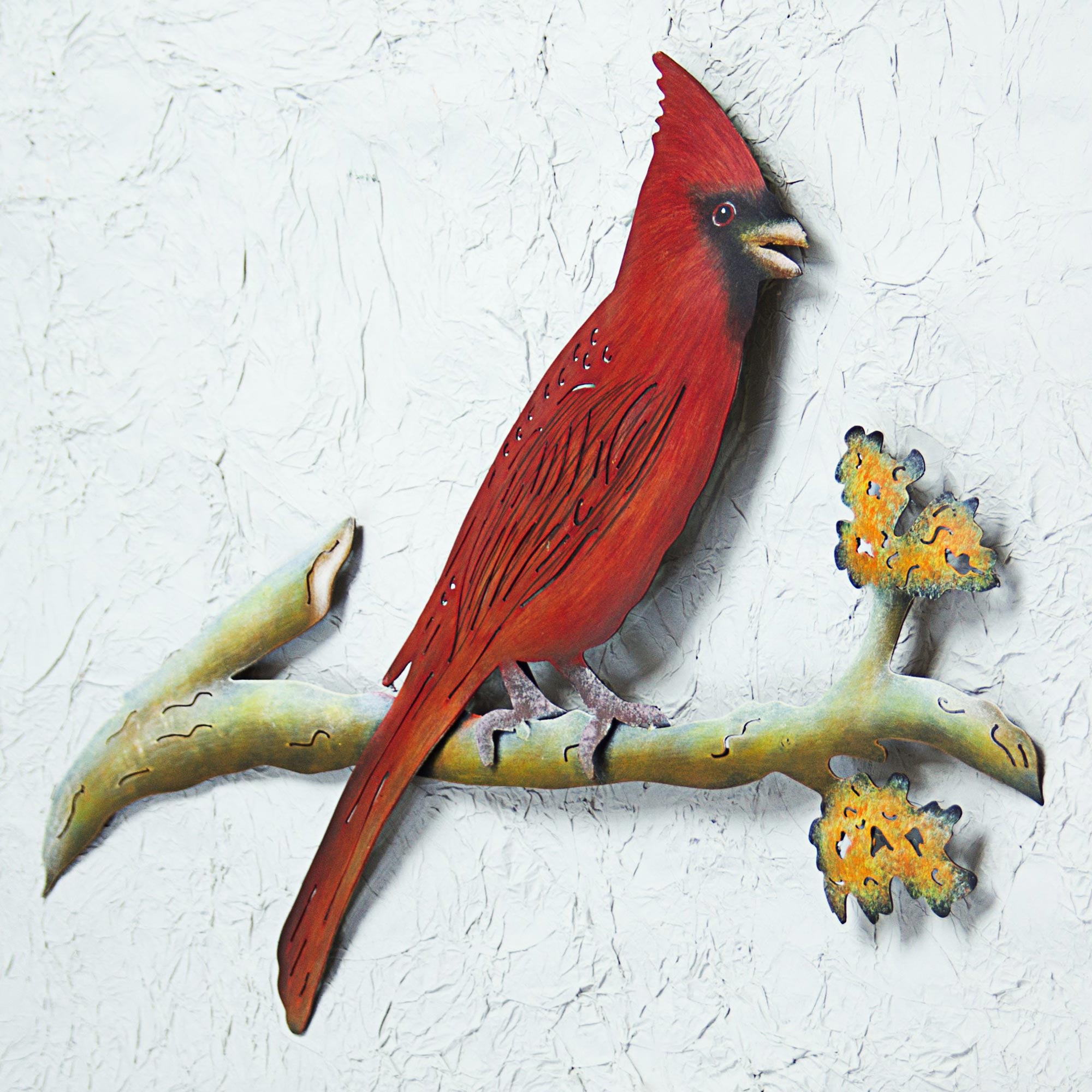 Premium Steel Cardinal Wall Art – Handmade in Mexico