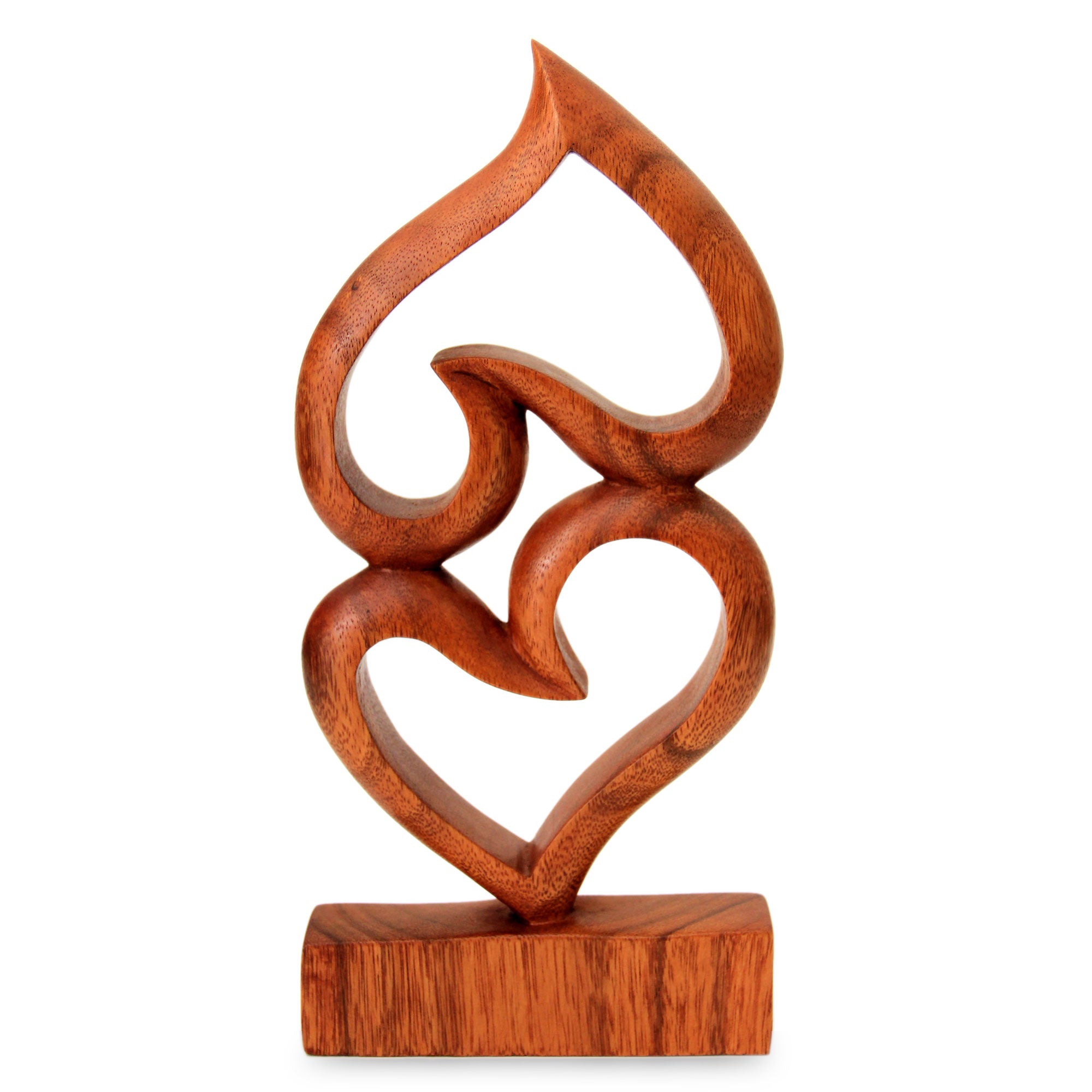 Premium Upside Down Love Handcrafted Wood Sculpture