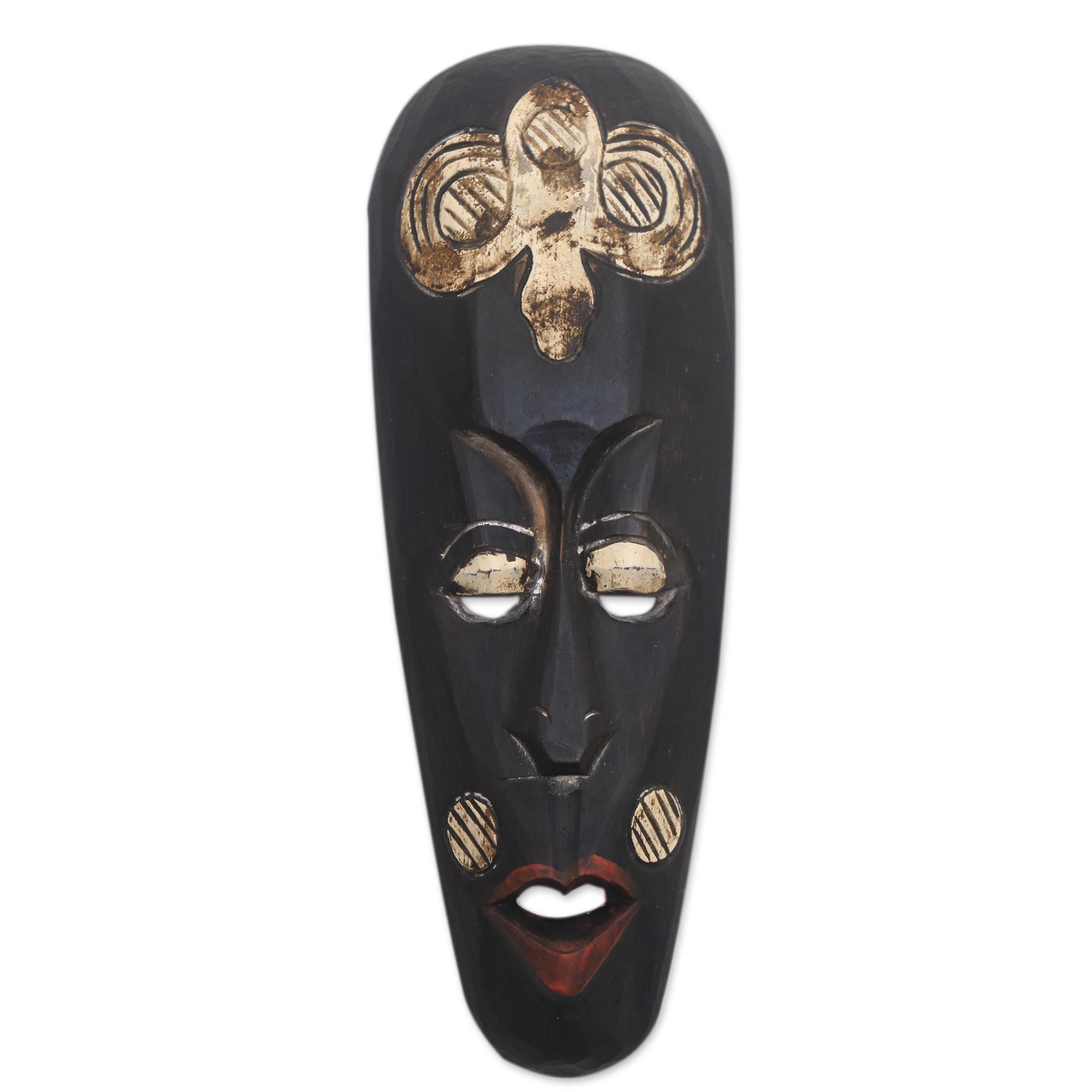 Premium Hand-Carved Rinjani Tribe Wood Wall Mask - Lombok Style