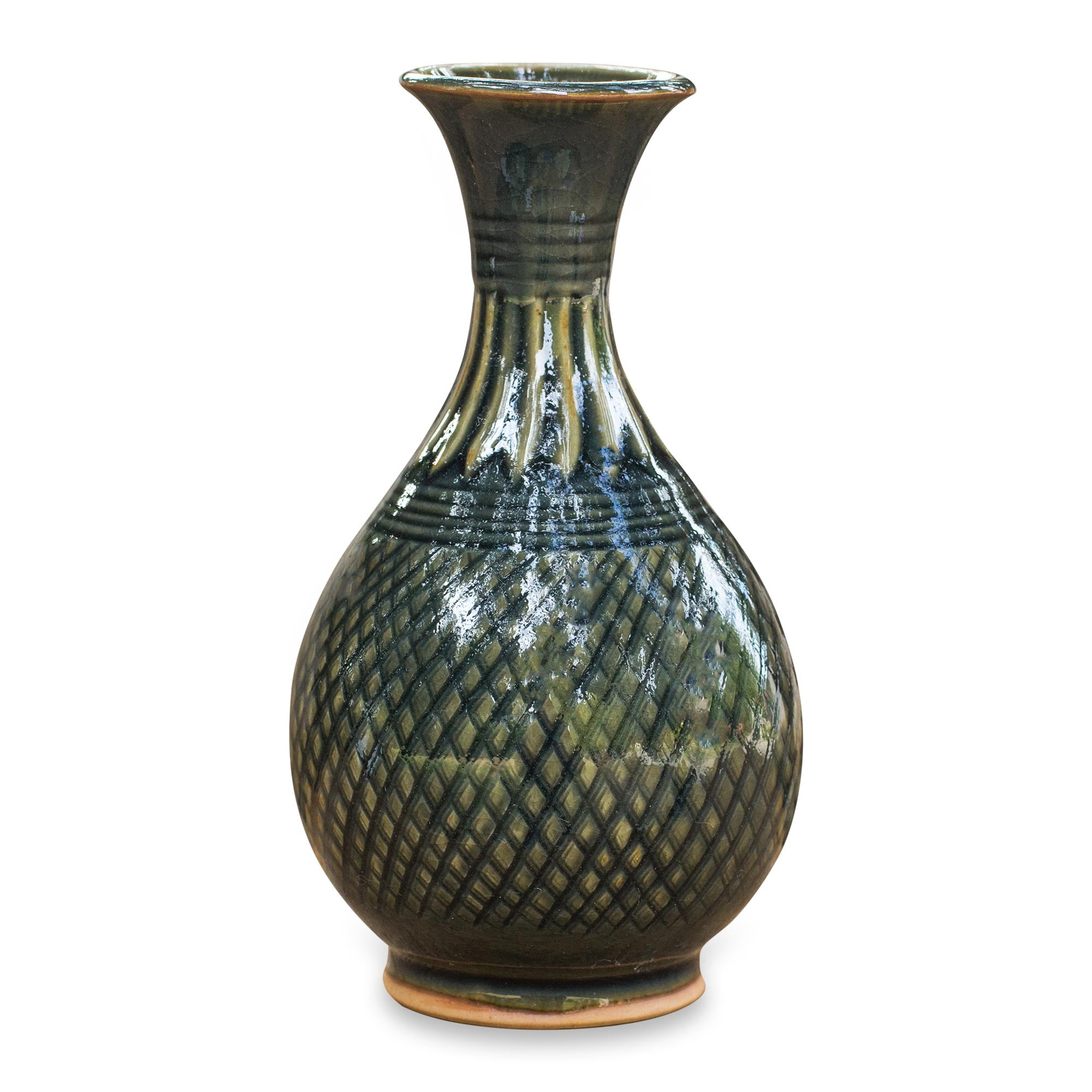 Premium Celadon Ceramic Vase - Handcrafted Art Piece