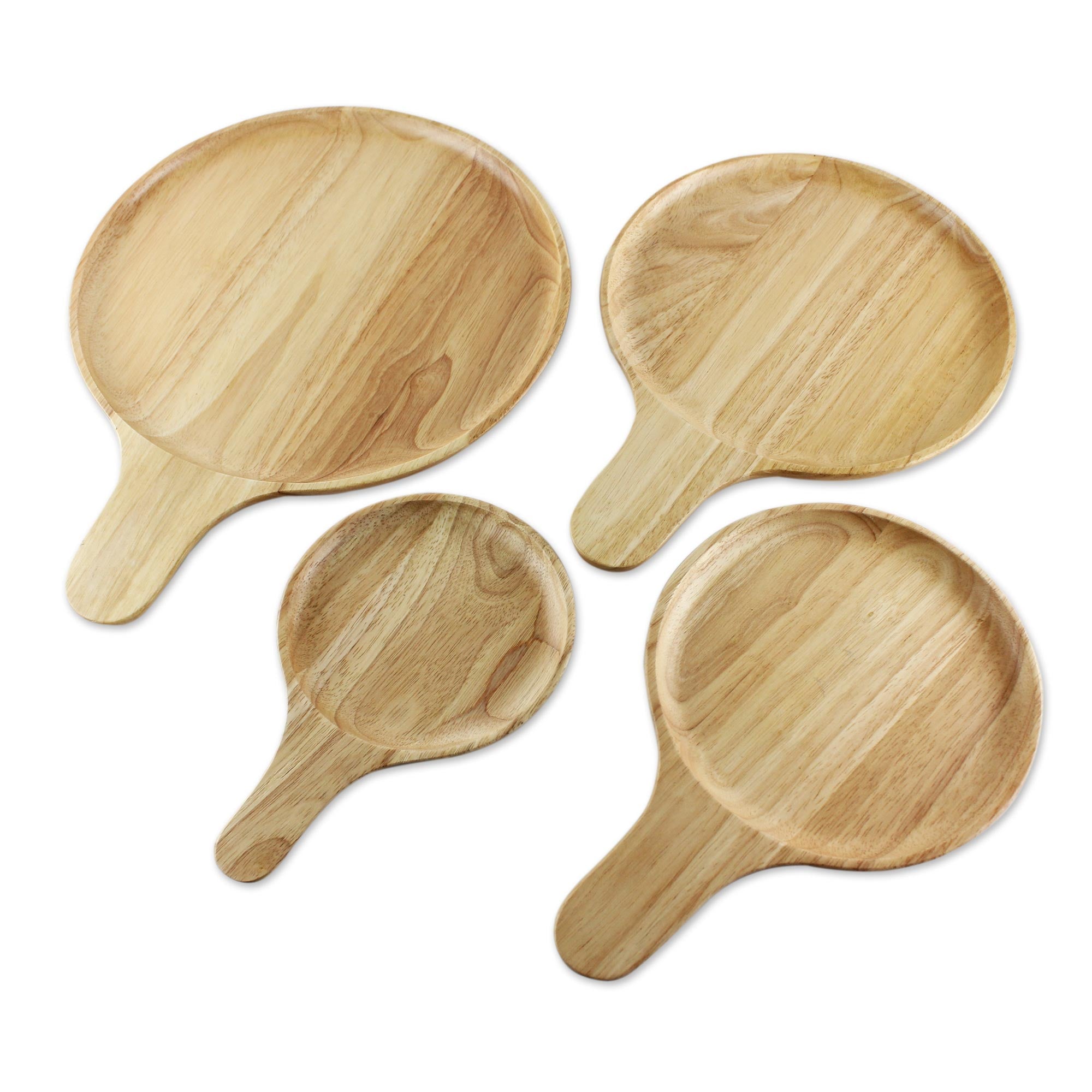 Premium Handcrafted Wooden Plates Set - Nature's Lollipops Collection