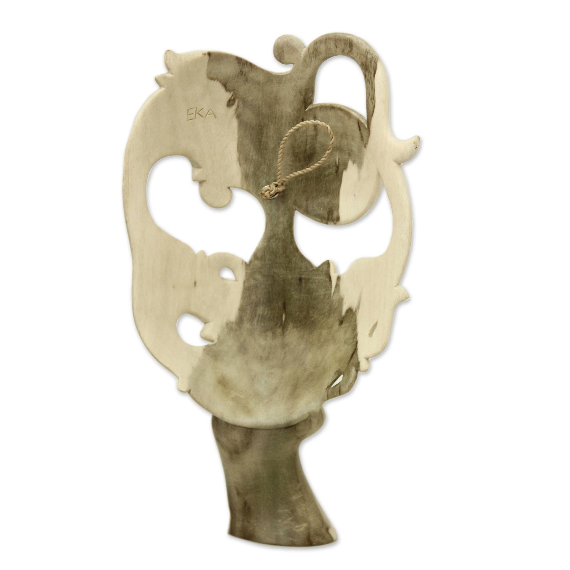 Premium Handcrafted Hibiscus Wood Mask - Unique Modern Art Piece