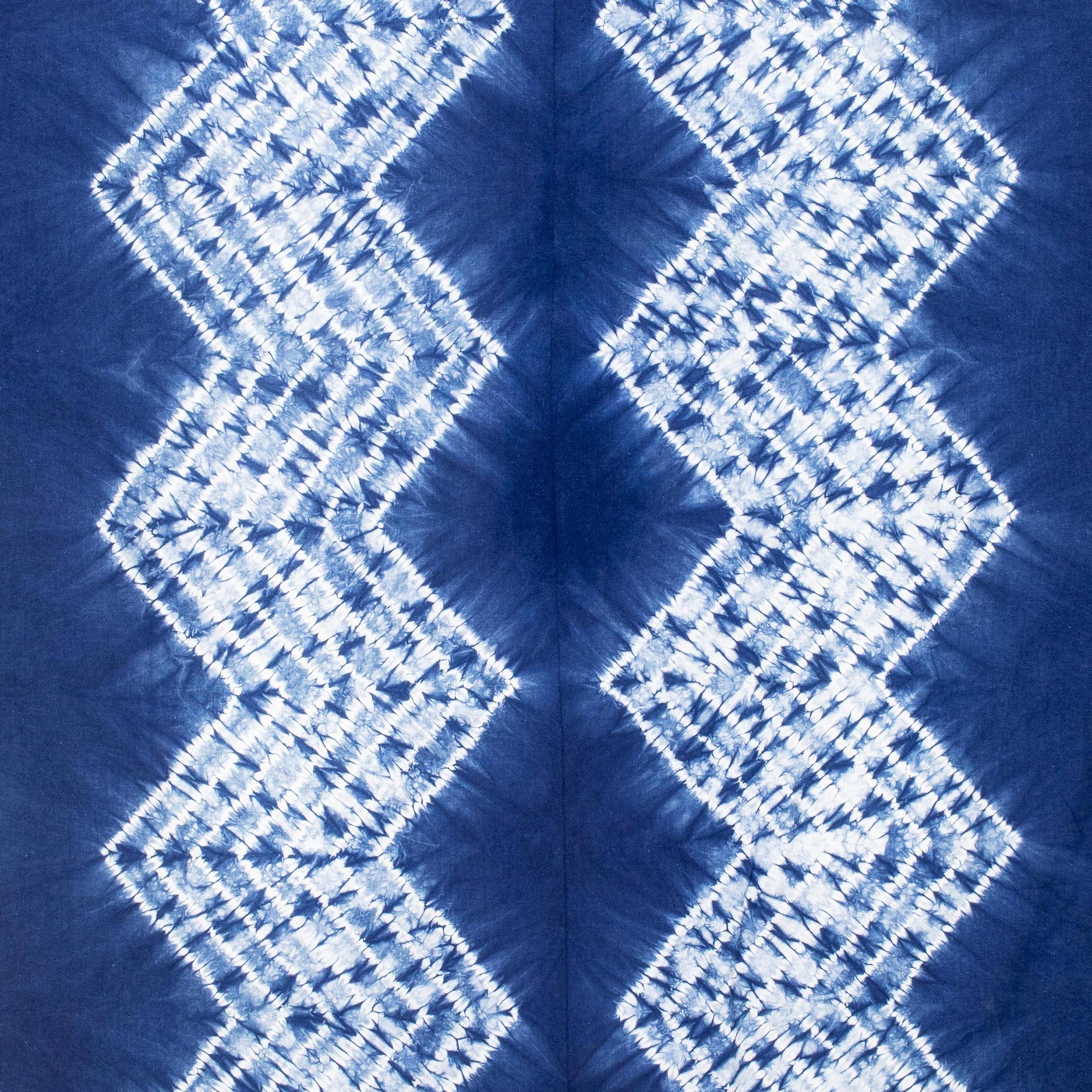 Premium Handcrafted Indigo Shibori Cotton Tablecloth - Artisan Designed