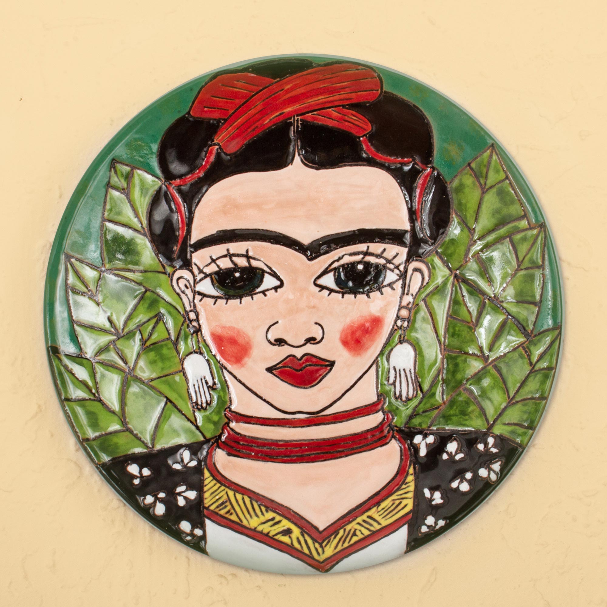 Premium Frida Kahlo Handcrafted Ceramic Wall Plate - Ultimate Artisan Decor