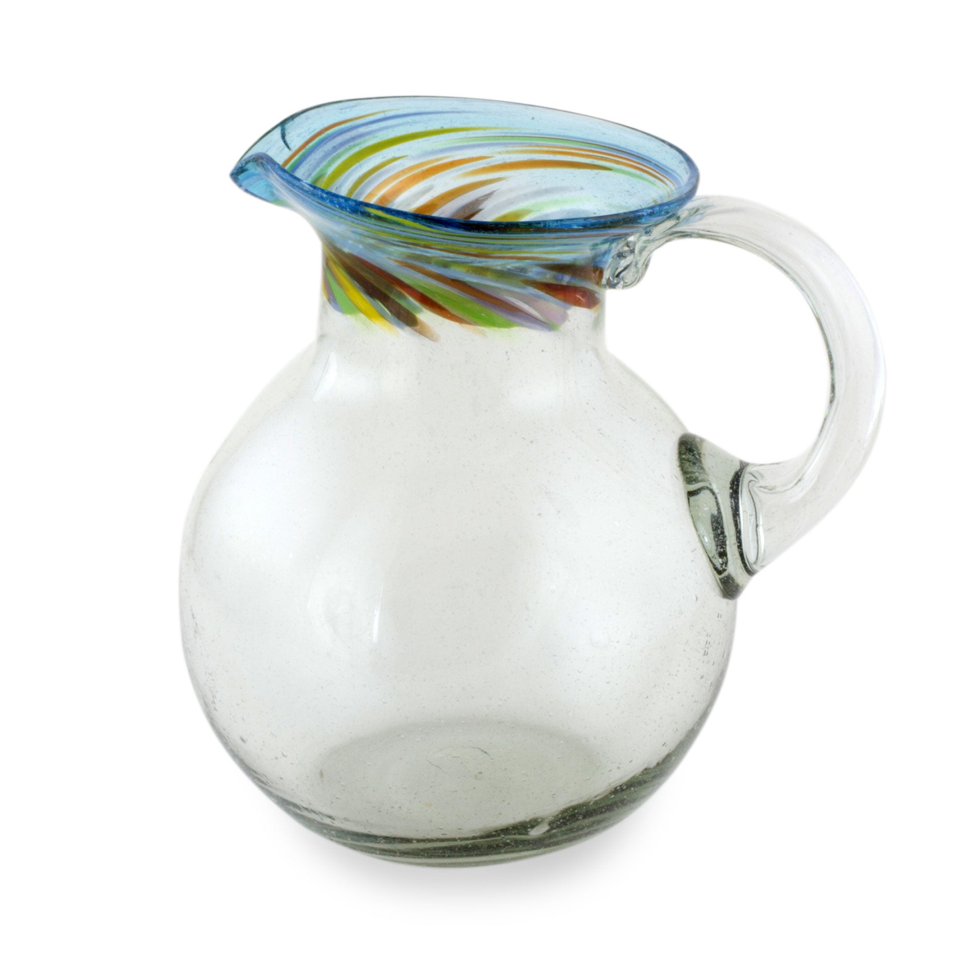 Premium Aurora Hand Blown Glass Pitcher - 94 oz. | Eco-Friendly Artisan Crafted