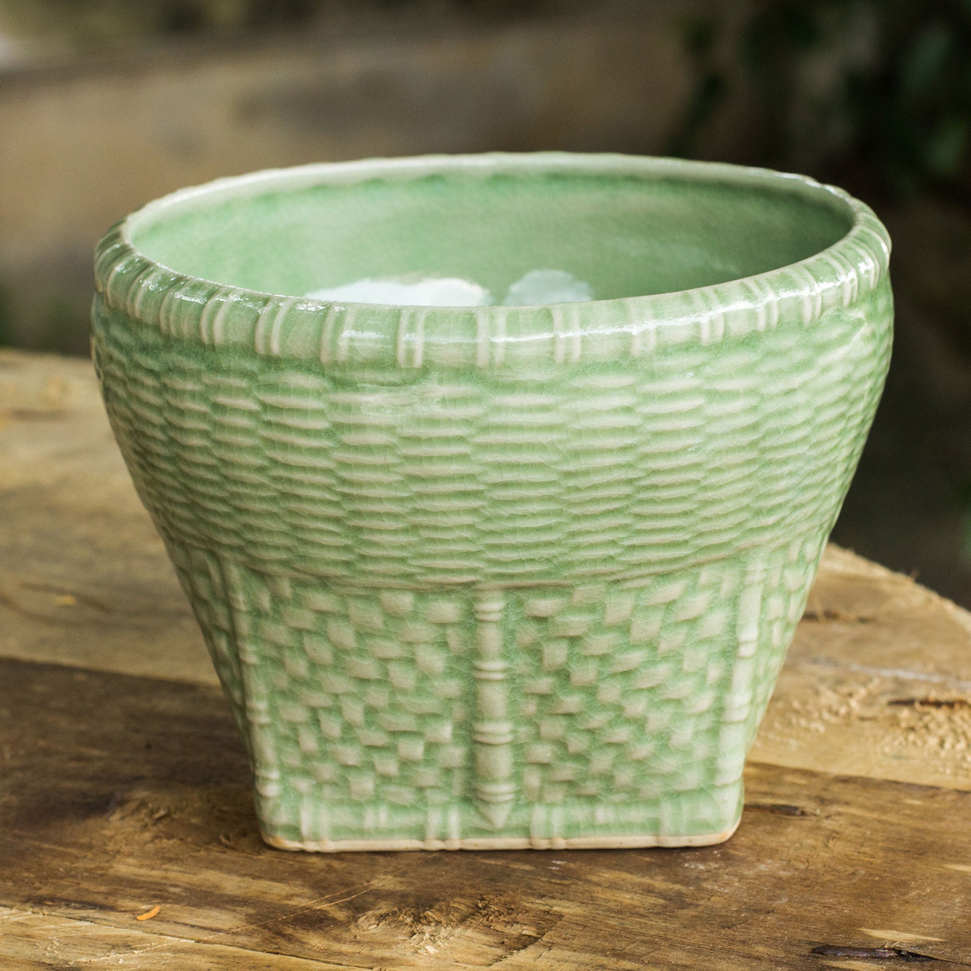 Premium Handcrafted Celadon Green Ceramic Vase – Large