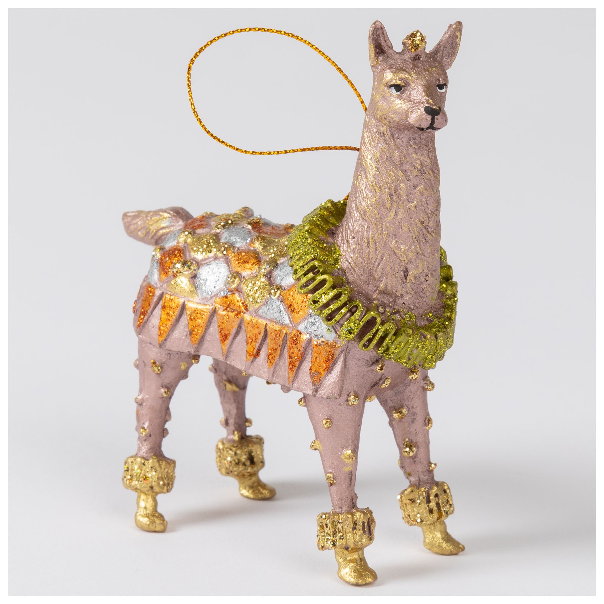 Premium Handcrafted Llama Holiday Ornament