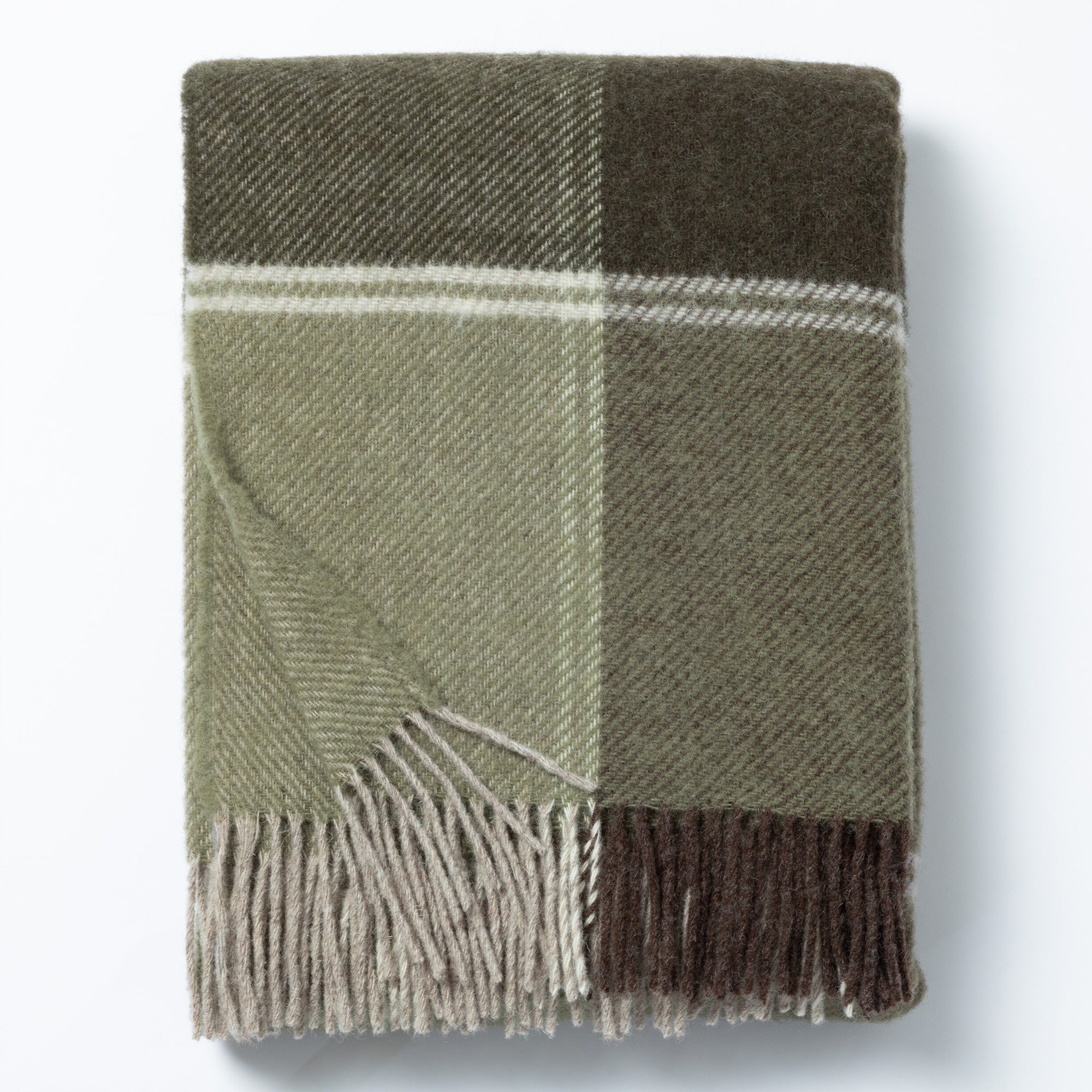 Premium Ukrainian 100% Wool Fringed Throw Blanket - Ultimate Warmth & Style