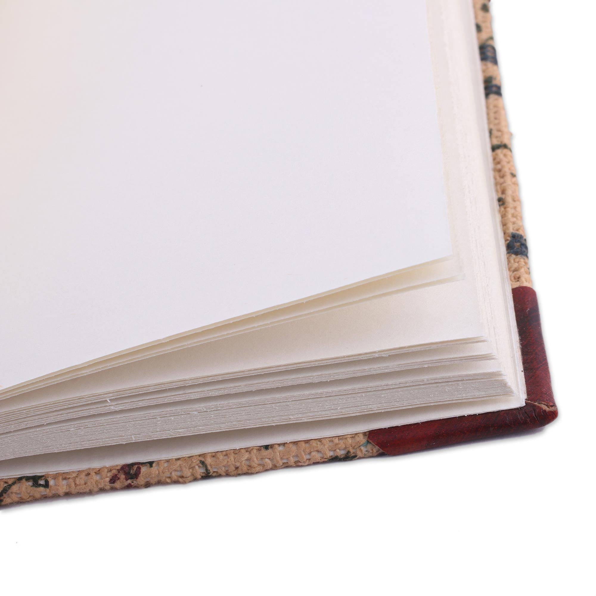 Premium Floral Leather & Jute Journal – Handcrafted Memory Keeper from India