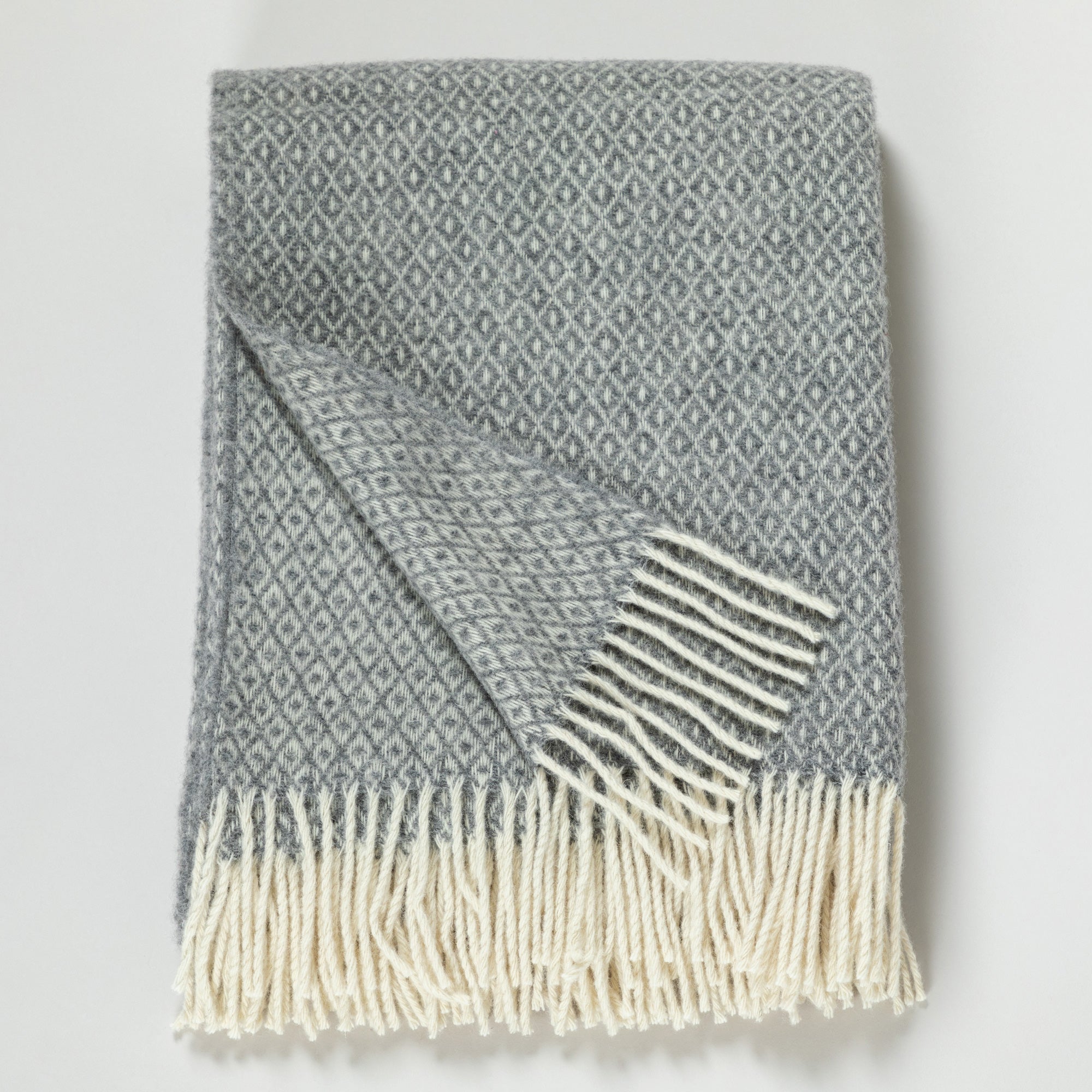 Premium Ukrainian 100% Wool Fringed Throw Blanket - Ultimate Warmth & Style