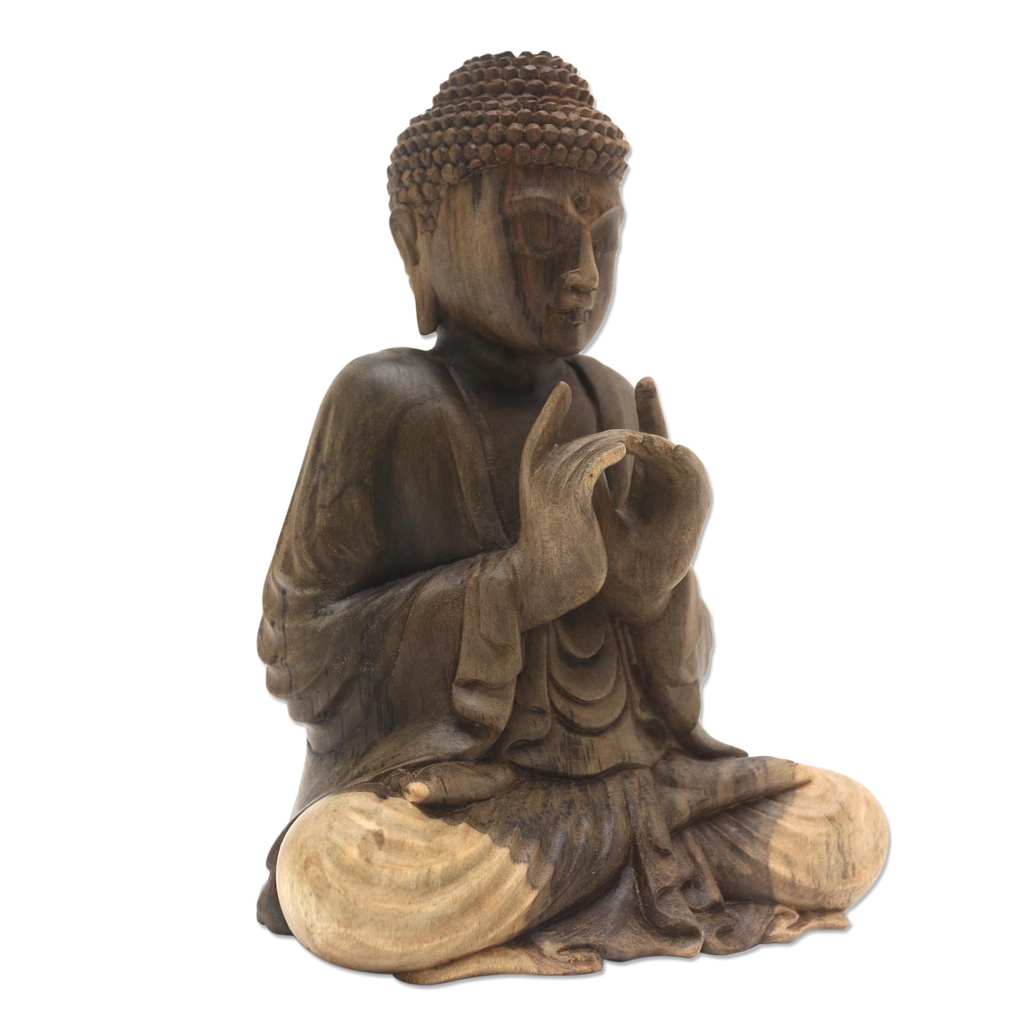 Premium Hand Carved Buddha Sculpture - Ultimate Enlightenment in Hibiscus Wood