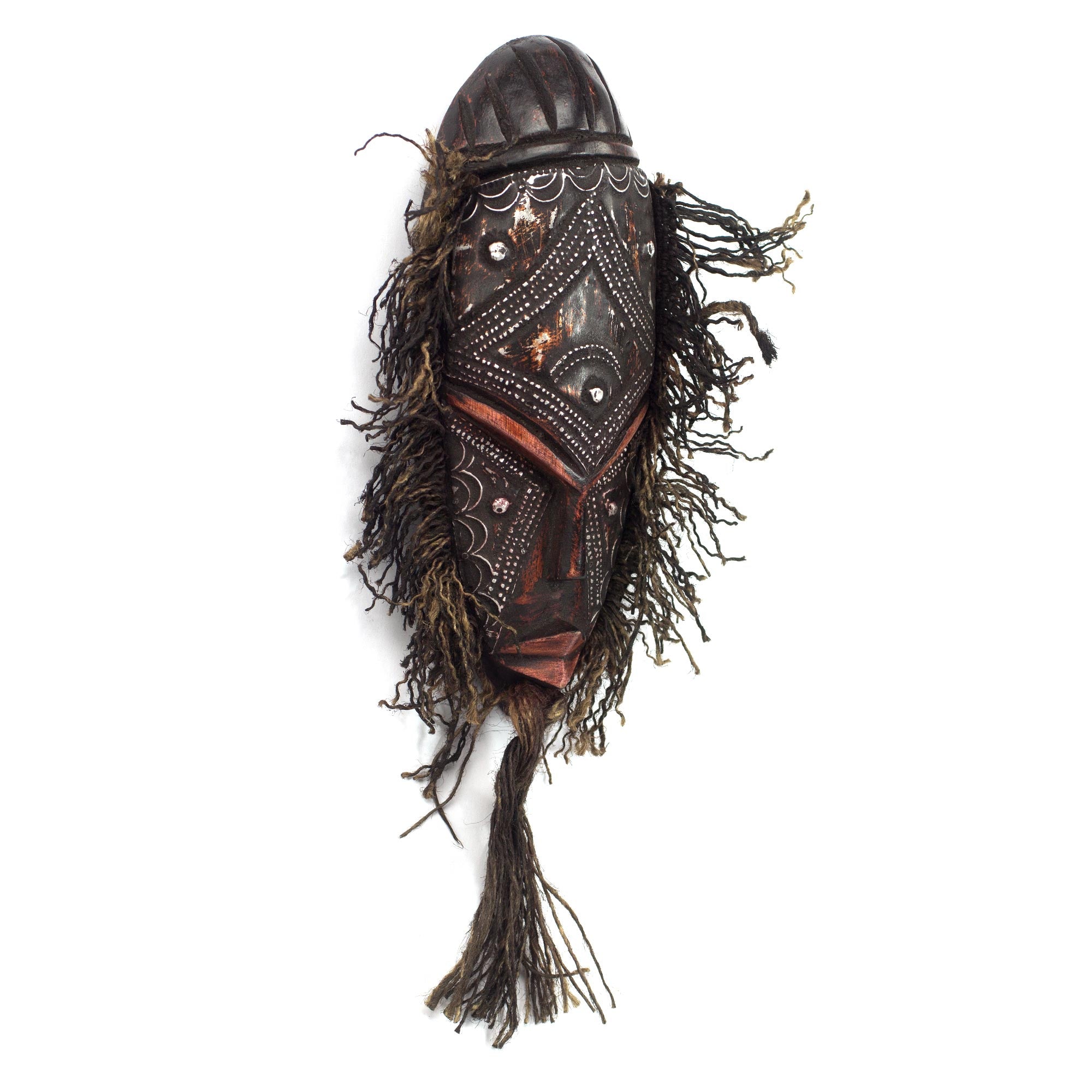 Premium Handcrafted Kotoku African Mask – Rustic Wall Decor from Ghana