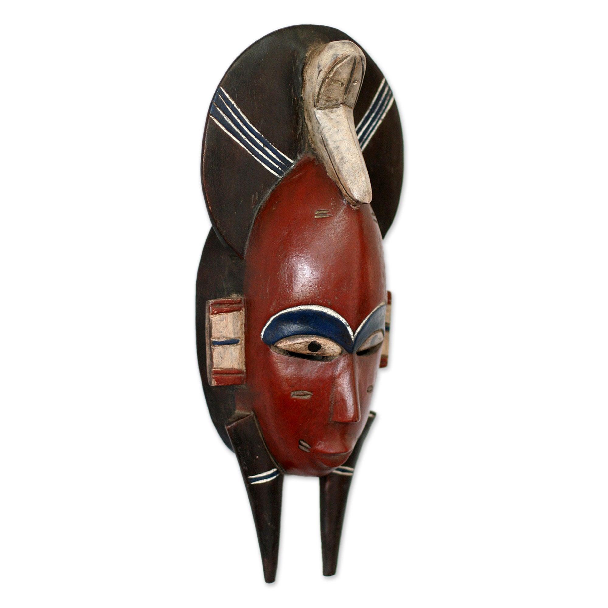 Premium Senufo Monkey Mask - Handcrafted African Wall Art
