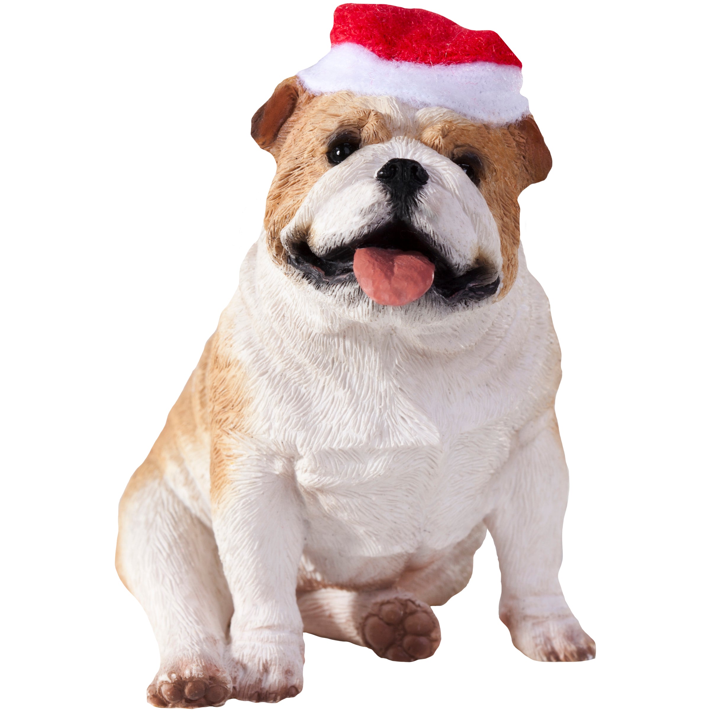 Premium Handcrafted Seated Bulldog Christmas Ornament