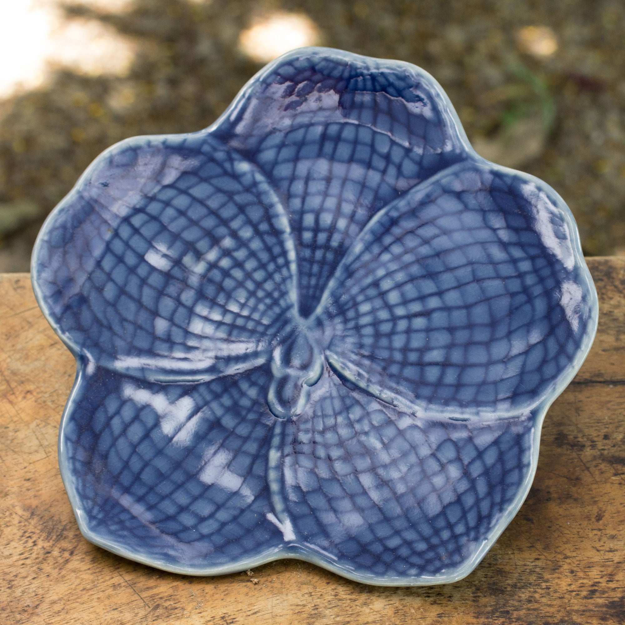 Premium Blue Vanda Floral Celadon Ceramic Serving Plate - Upgrade Your Dining Experience