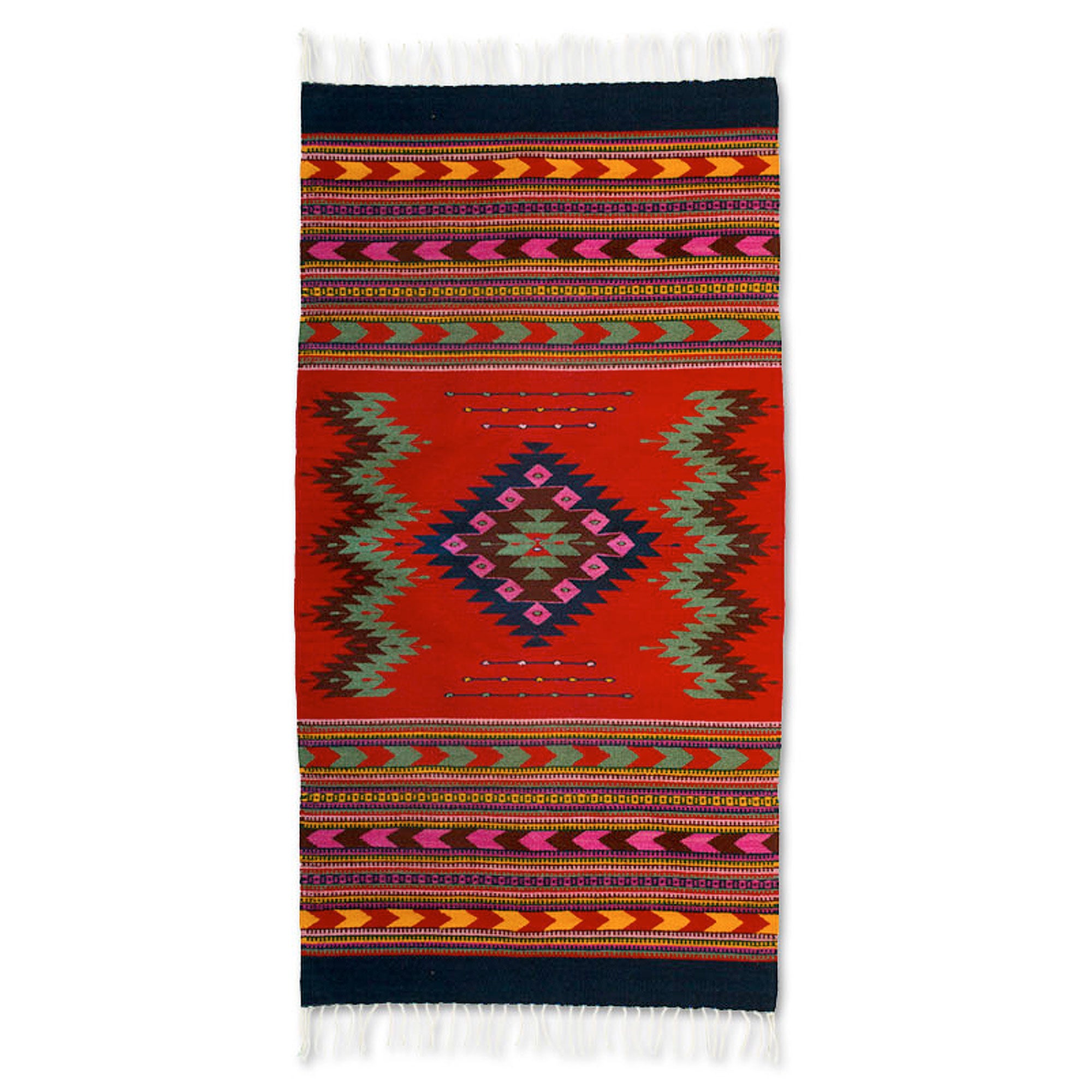 Premium Zapotec Wool Rug – Fair Trade Handwoven Masterpiece (2.5x5)