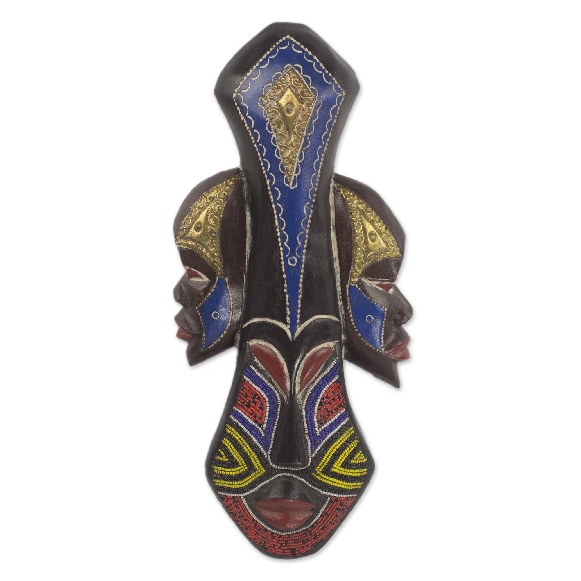 Premium Handcrafted African Wall Mask - 'Glorious Work' by Awudu Saaed