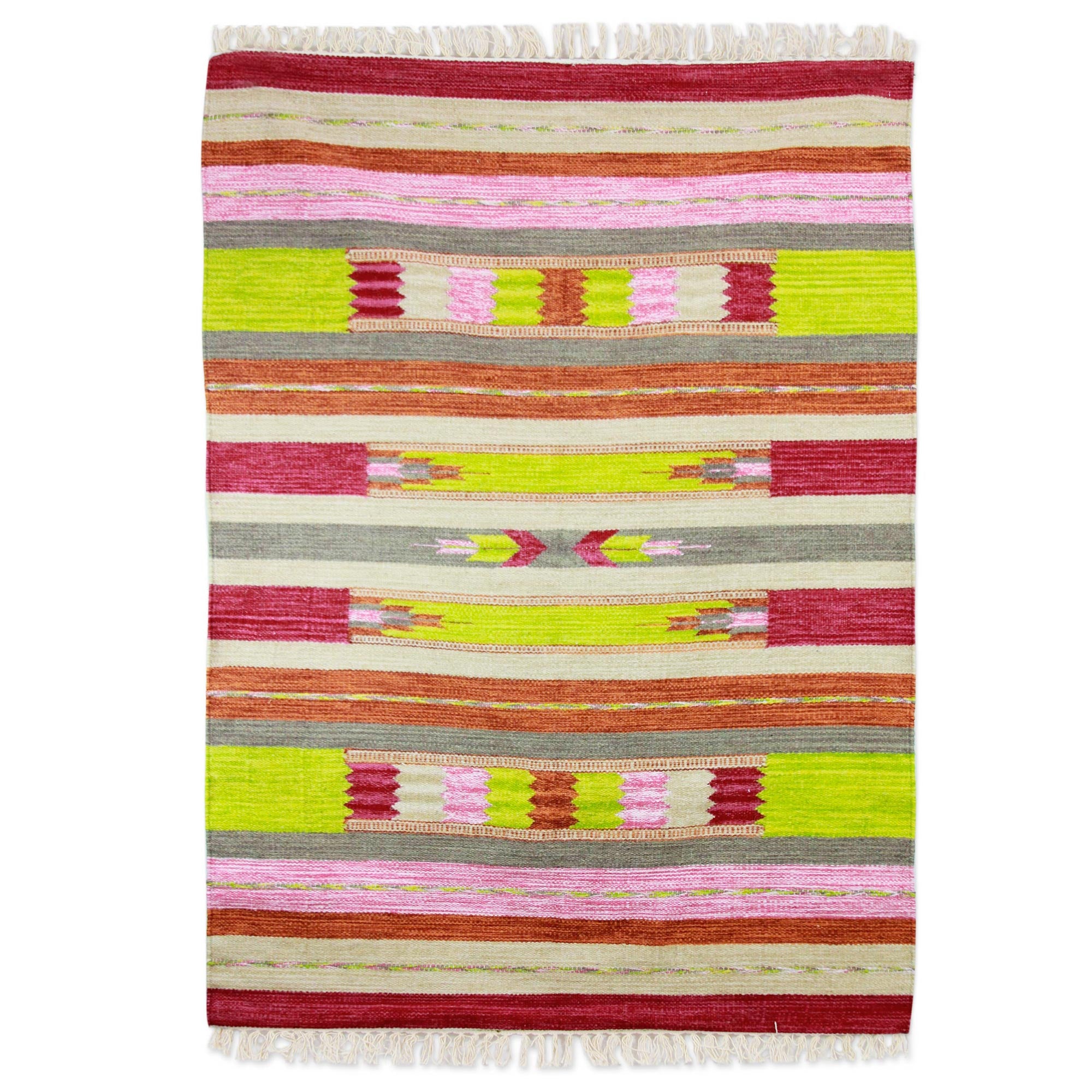 Premium Cheerful Energy Handwoven Wool Rug