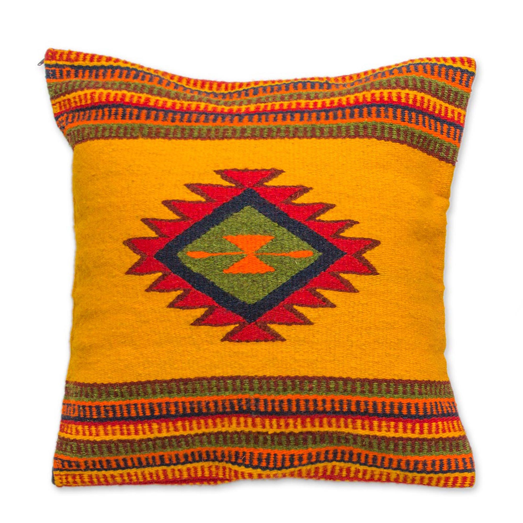 Premium Woven Wool Cushion Cover - Handcrafted in Mexico