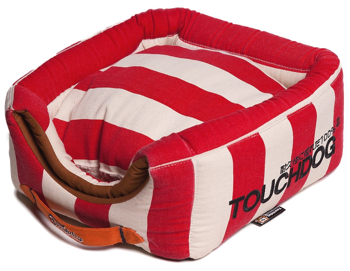 Touchdog® Premium Polo-Striped 2-in-1 Collapsible Dog House Bed – Ultimate Comfort for Your Pet
