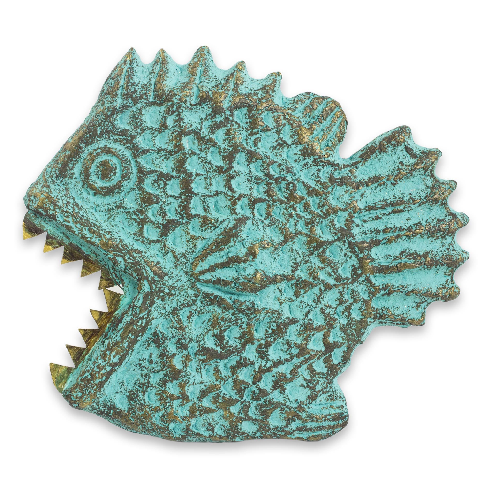 Premium Handmade Piranha Wall Sculpture - Recycled Art for Unique Home Decor