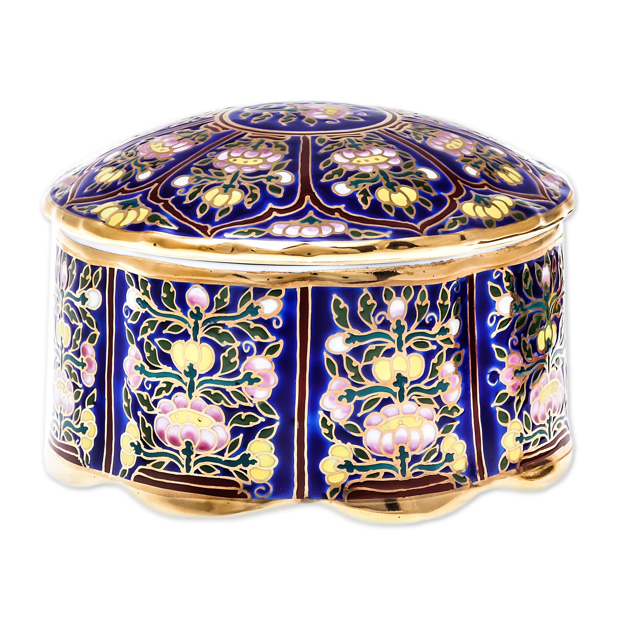 Premium Royal Benjarong Gilded Porcelain Treasure Box