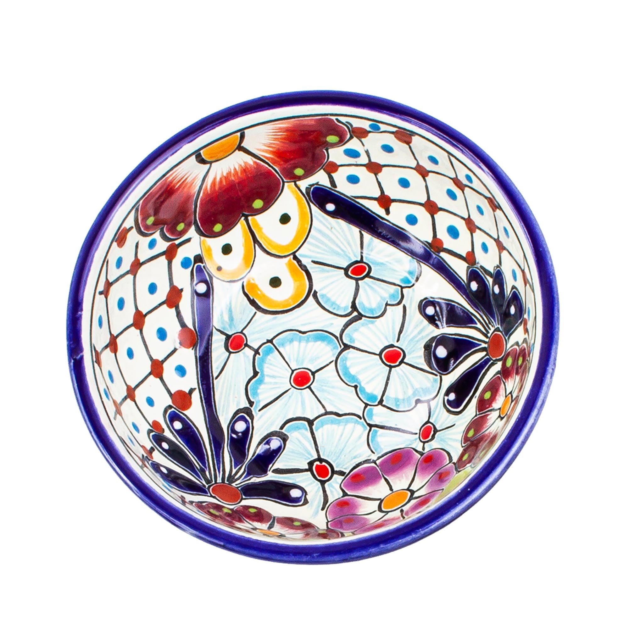 Premium Hand-Painted Floral Bowls - Mexican Artisan Pair