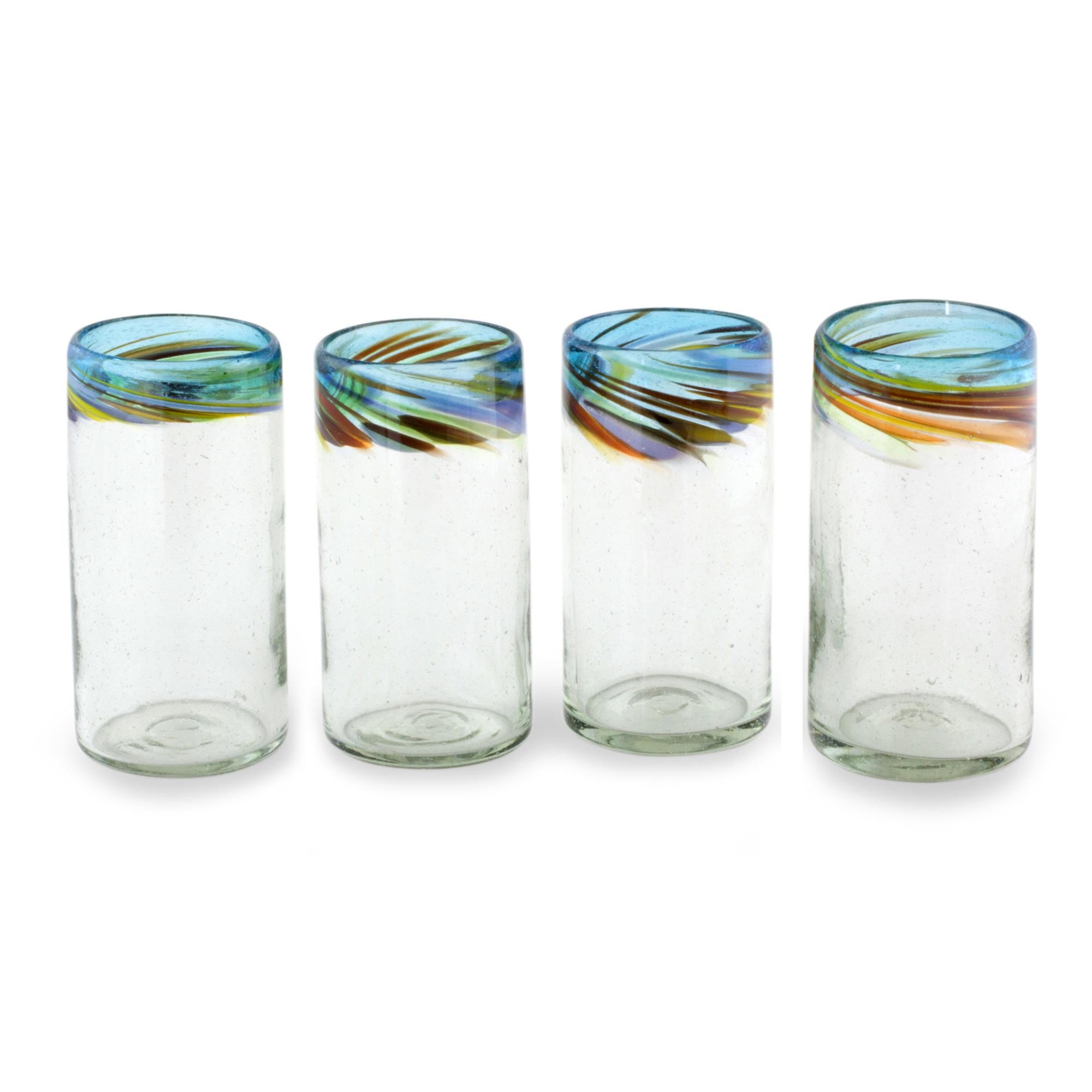 Premium Aurora Handblown Recycled Glass Tumblers (Set of 4) - Upgrade Your Drinkware