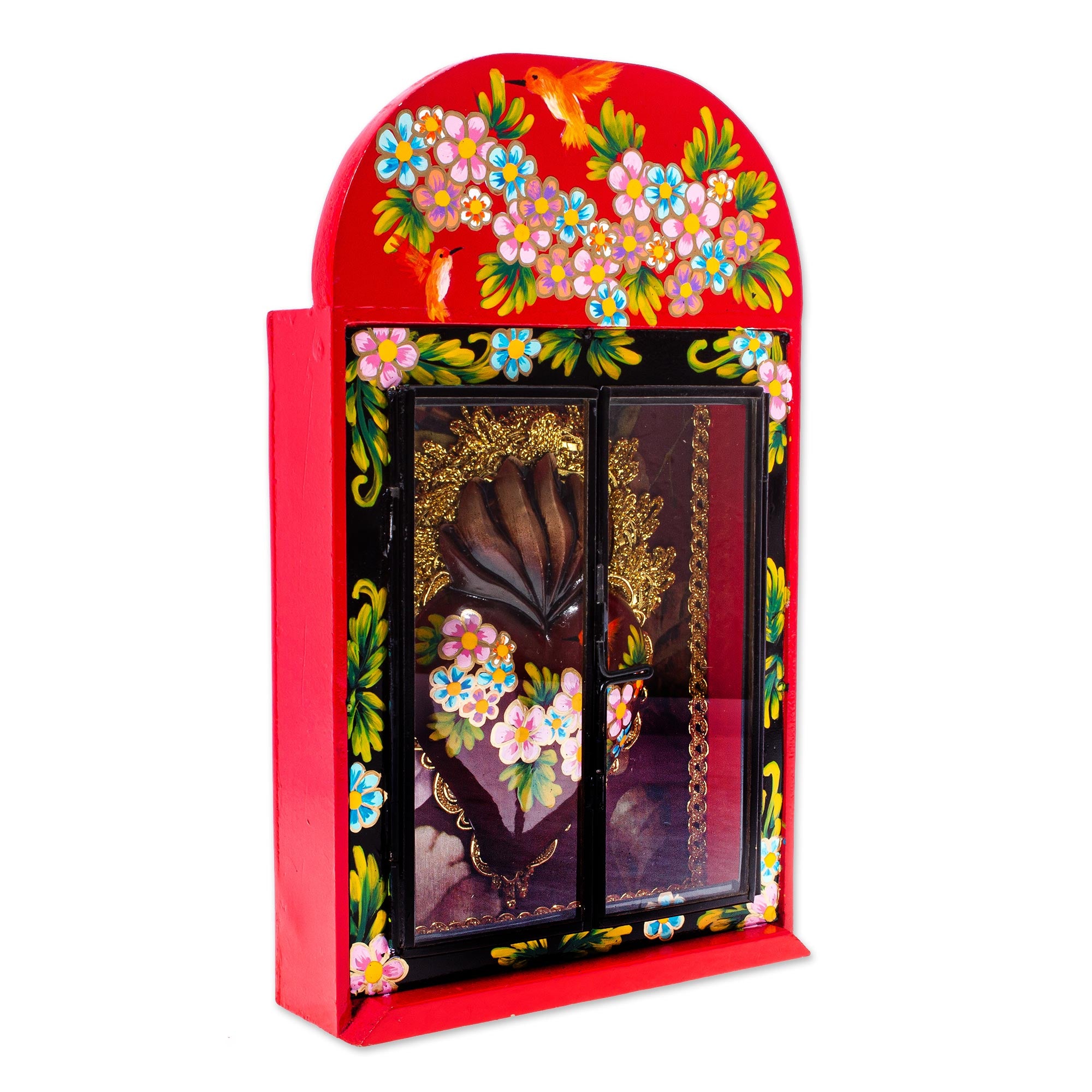 Premium Sacred Heart Wall Niche - Mexican Folk Art Masterpiece